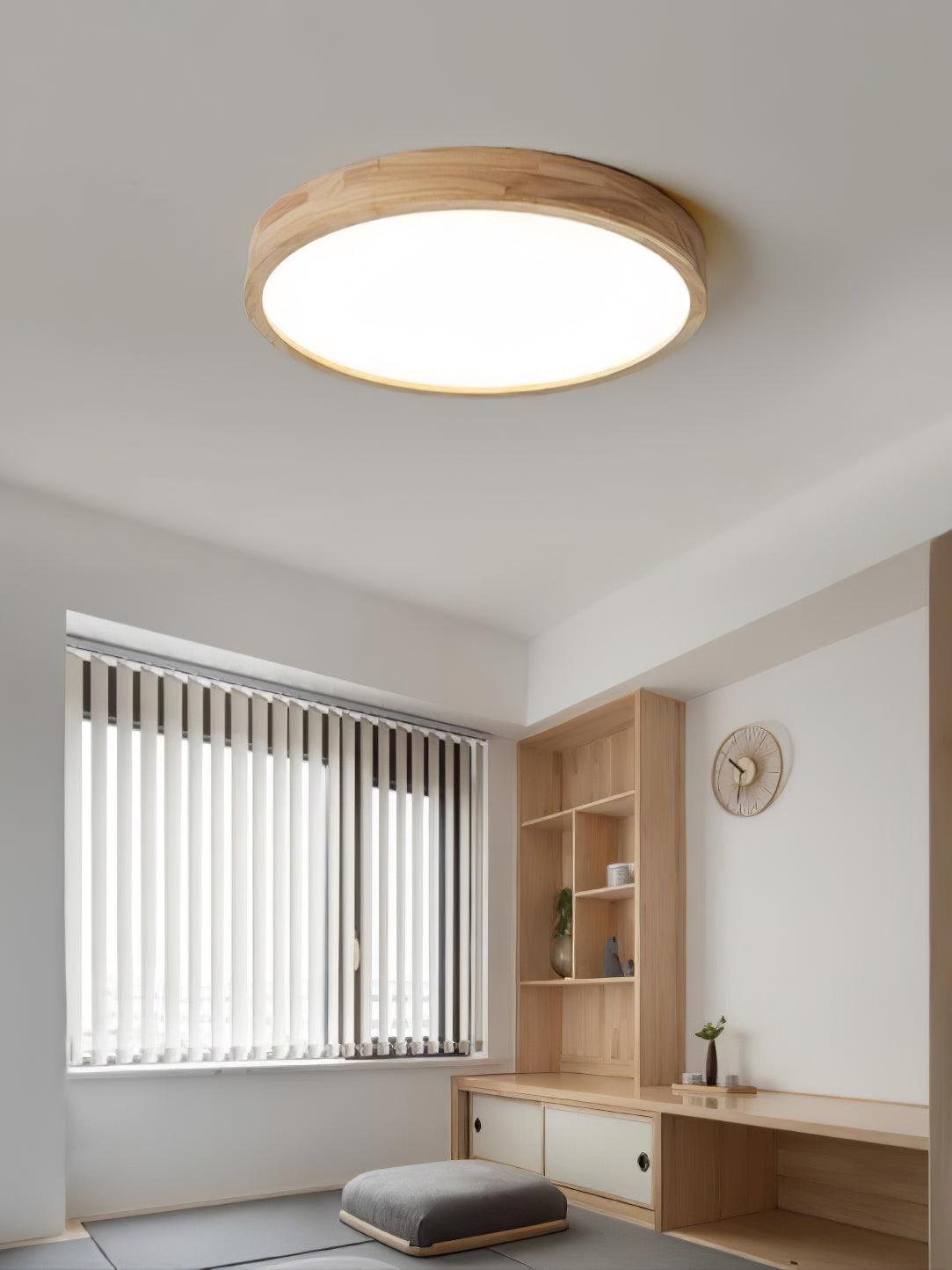 Lustra Ceiling Light Wooden Geometric LED-Neutral Decor