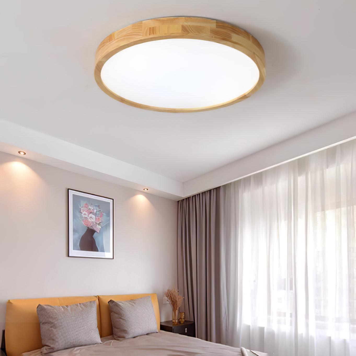 Lustra Ceiling Light Wooden Geometric LED-Neutral Decor