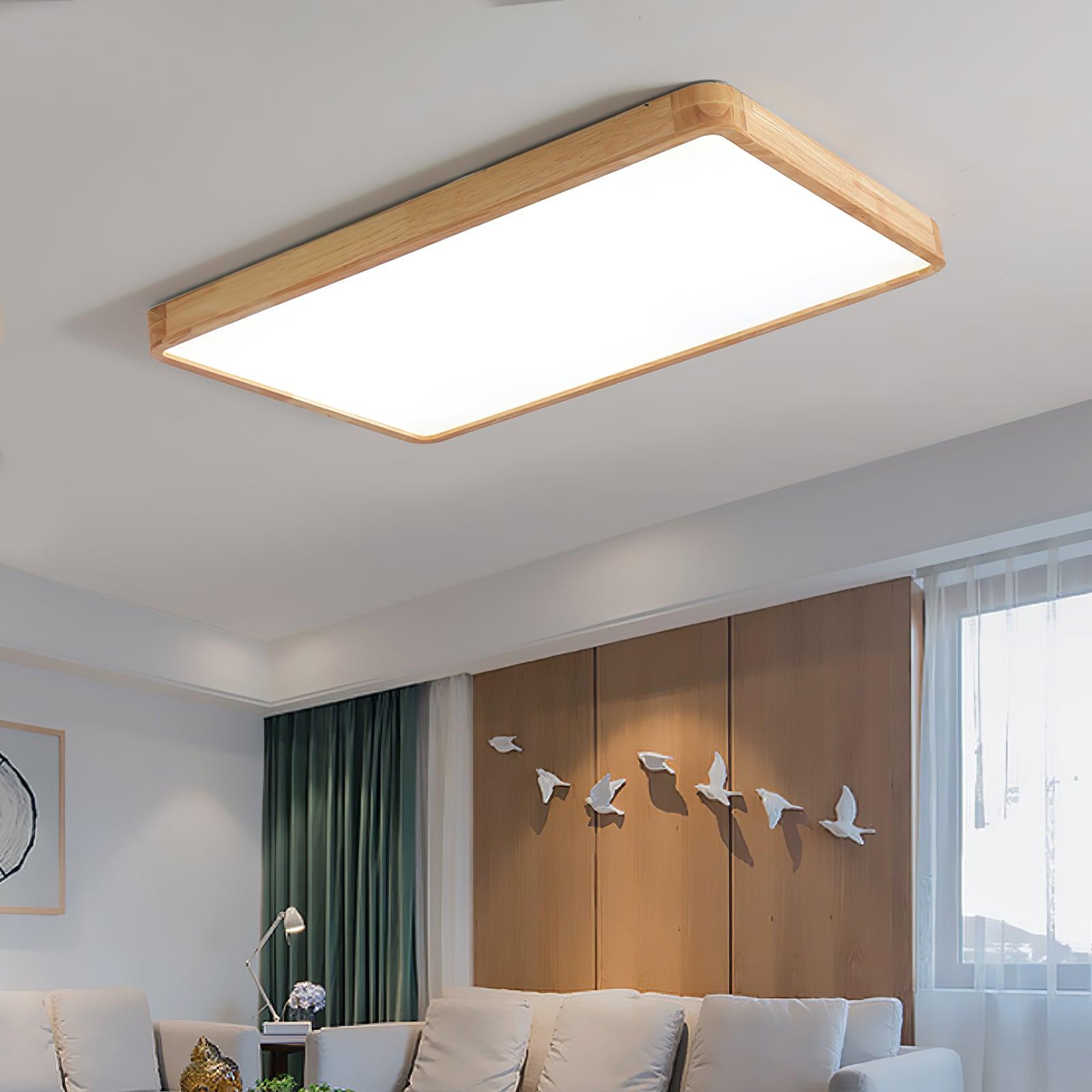 Lustra Ceiling Light Wooden Geometric LED-Neutral Decor