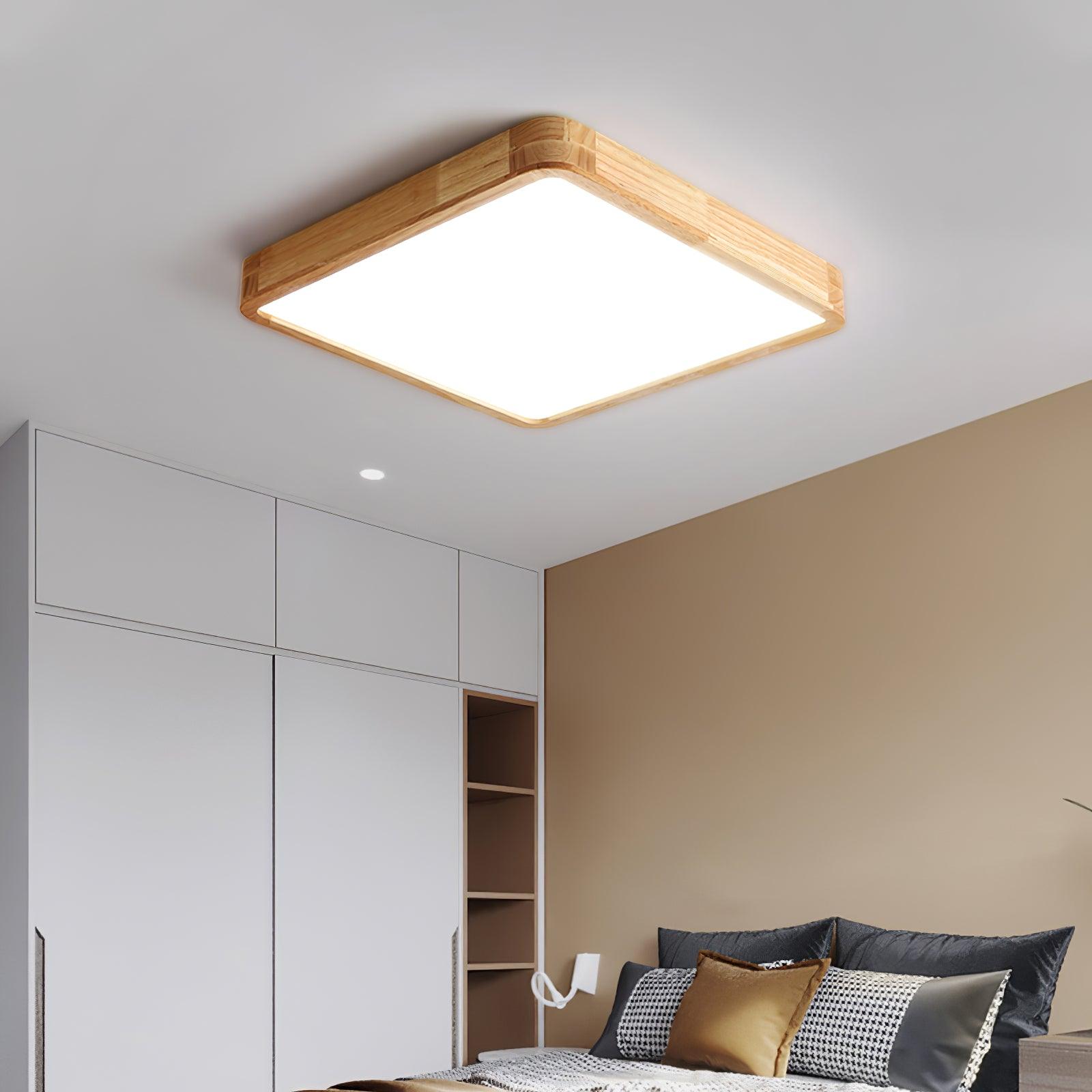 Lustra Ceiling Light Wooden Geometric LED-Neutral Decor