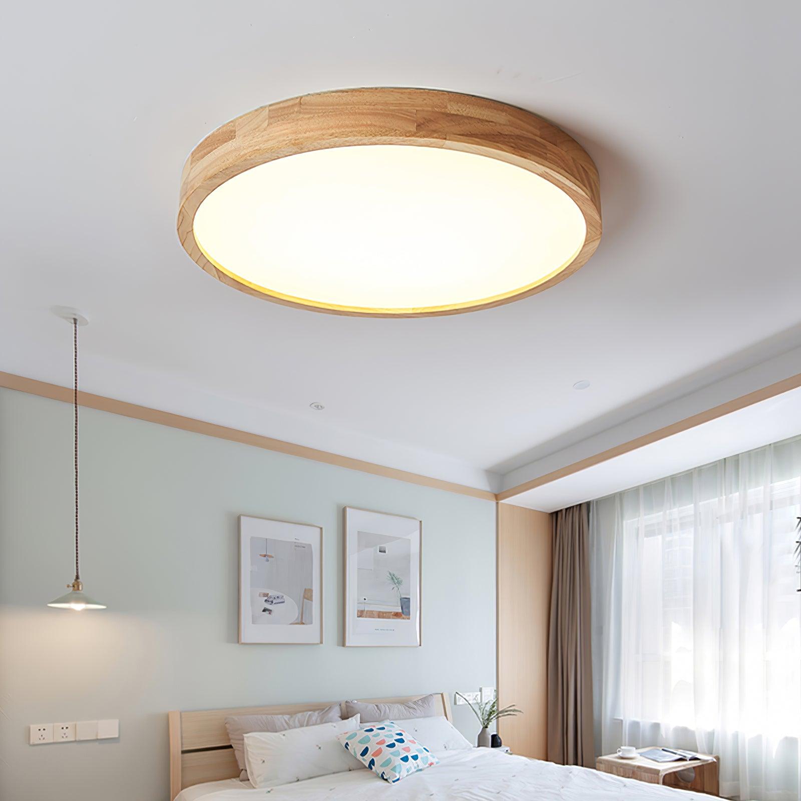 Lustra Ceiling Light Wooden Geometric LED-Neutral Decor