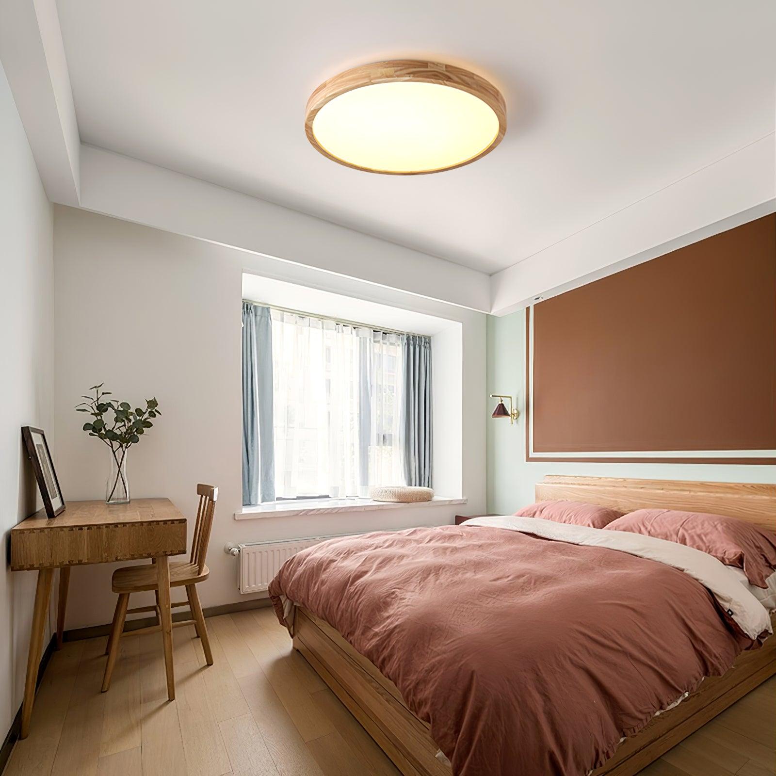 Lustra Ceiling Light Wooden Geometric LED-Neutral Decor