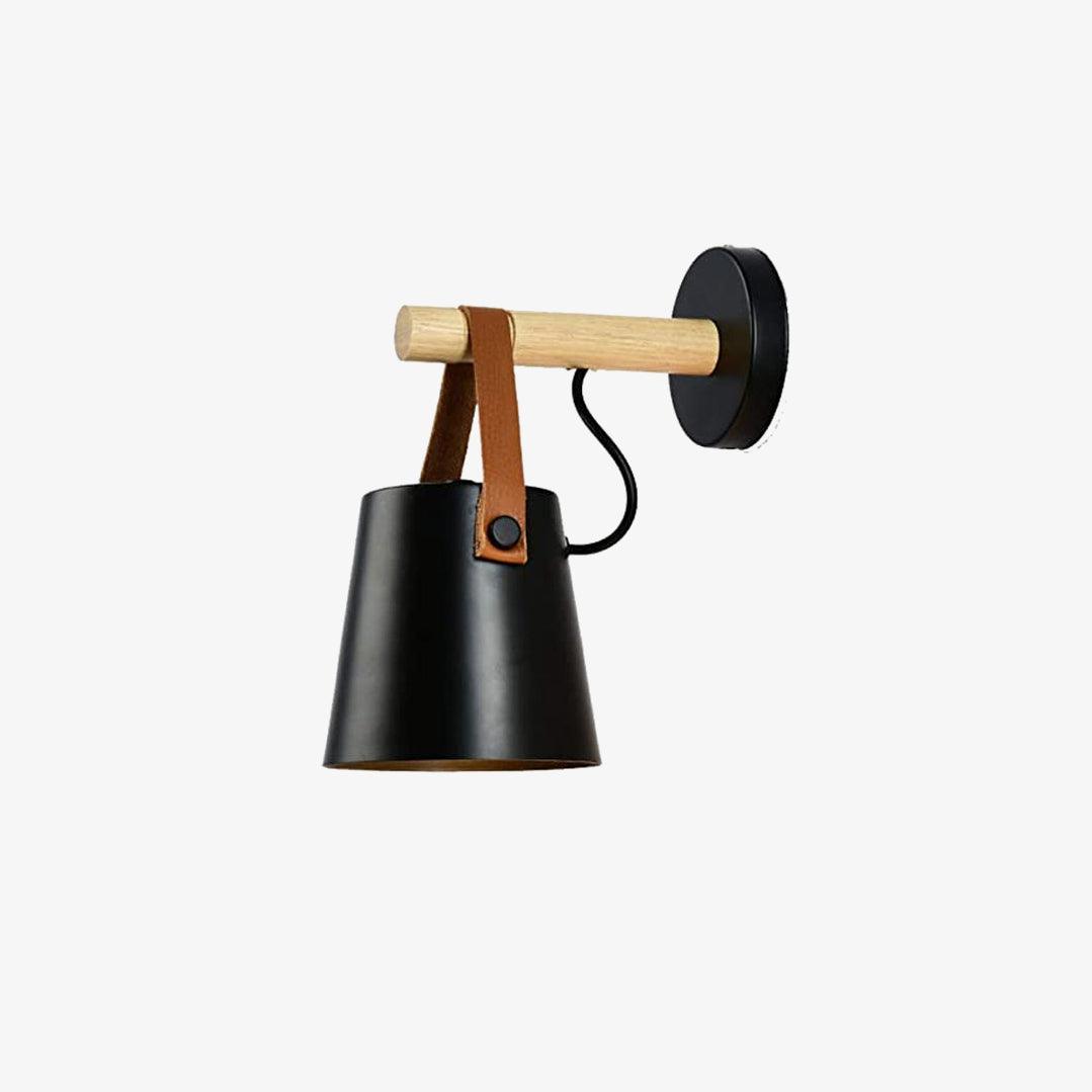 Virixon Wood Leather Wall Lamp-Neutral Decor