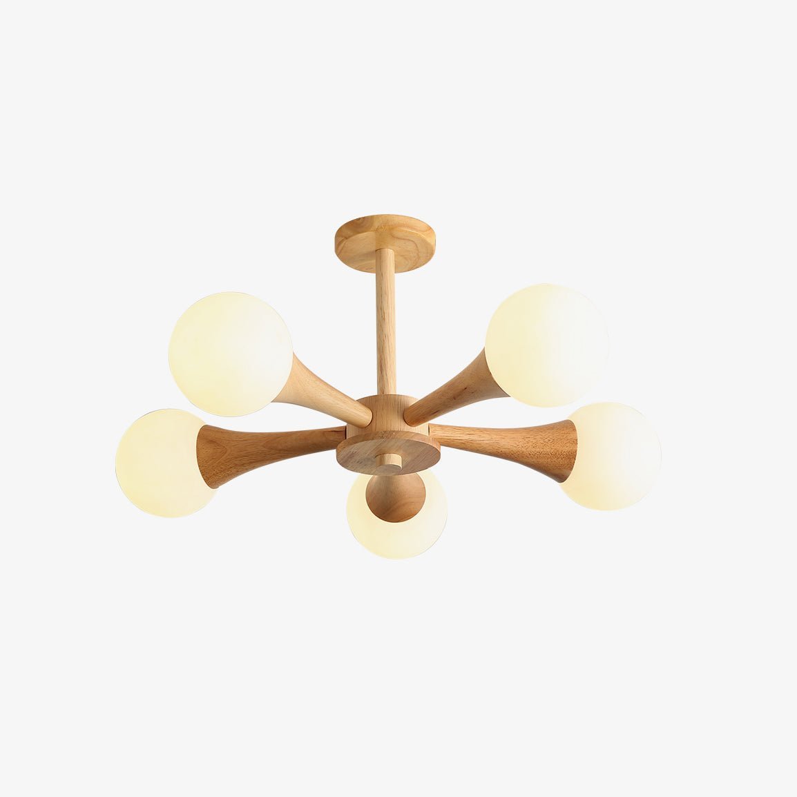 Drae Chandelier Wooden Globe Retro-Neutral Decor
