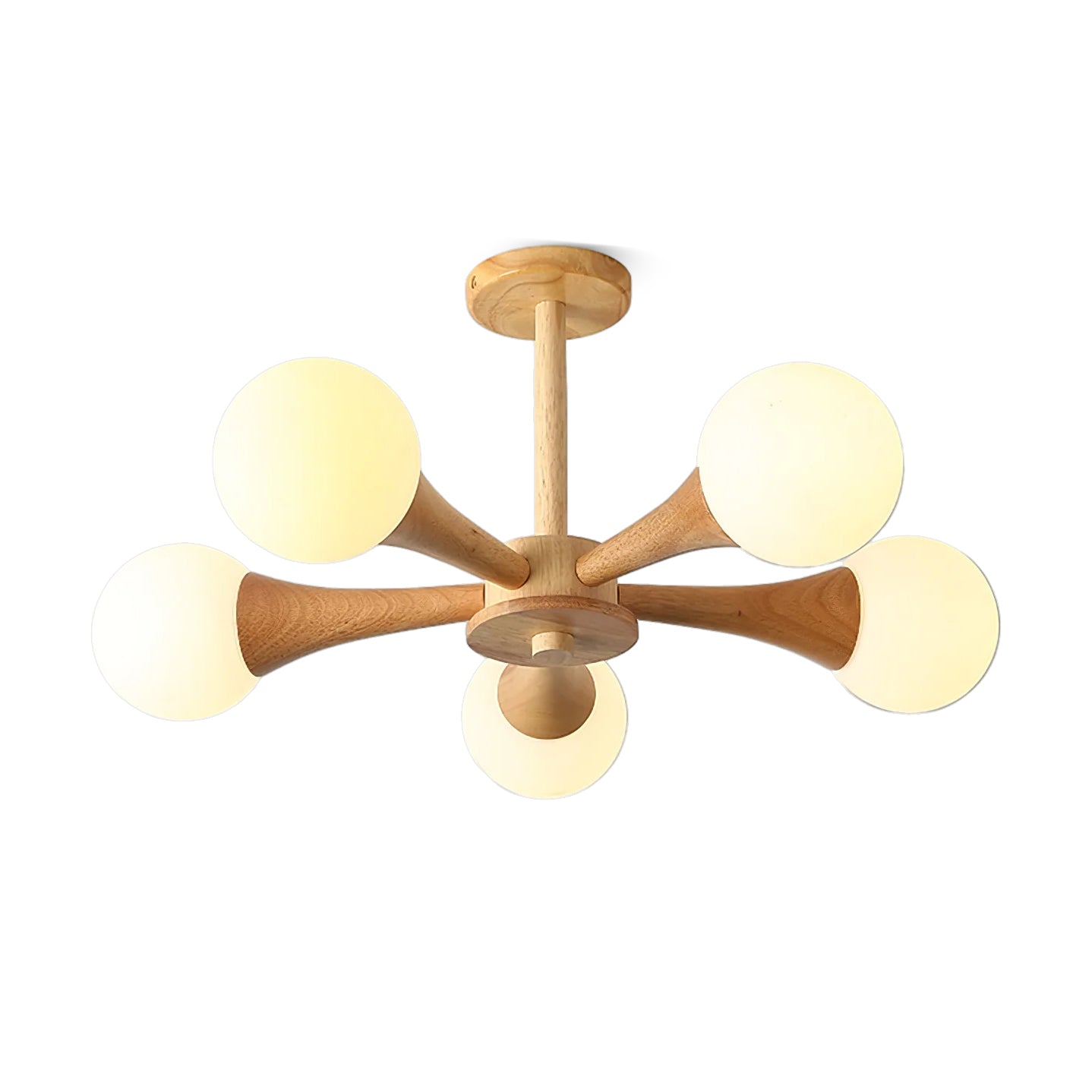 Drae Chandelier Wooden Globe Retro-Neutral Decor