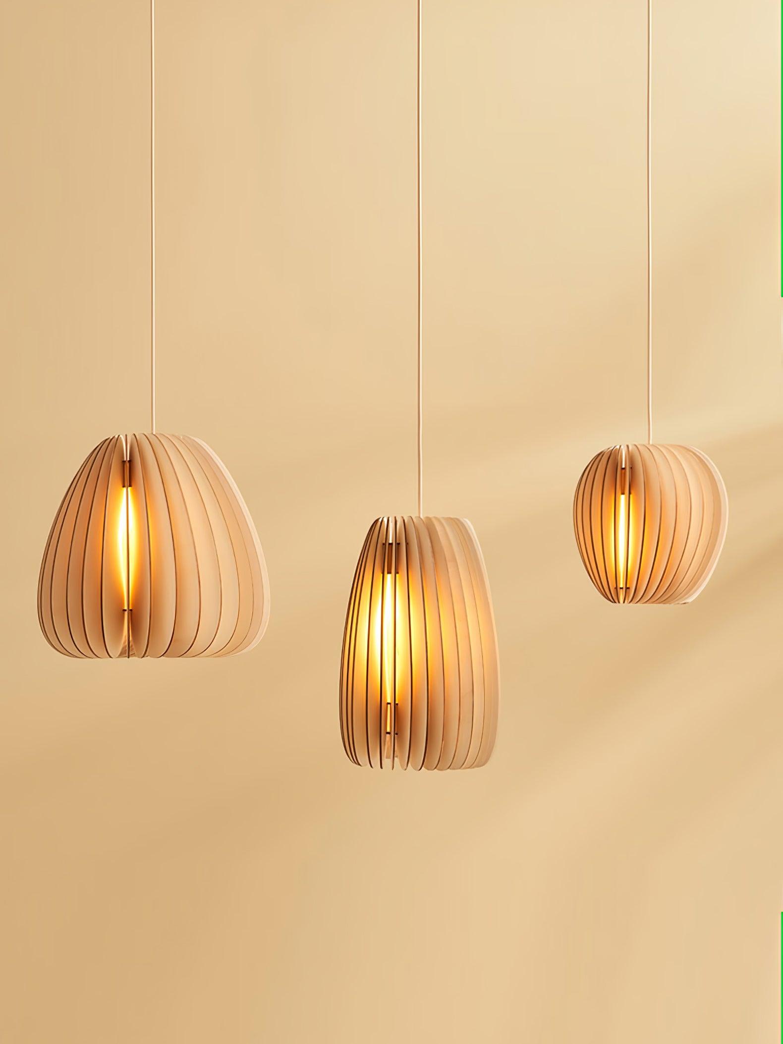 Jior Elegance Unique Orb Wooden Pendant Lamp-Neutral Decor