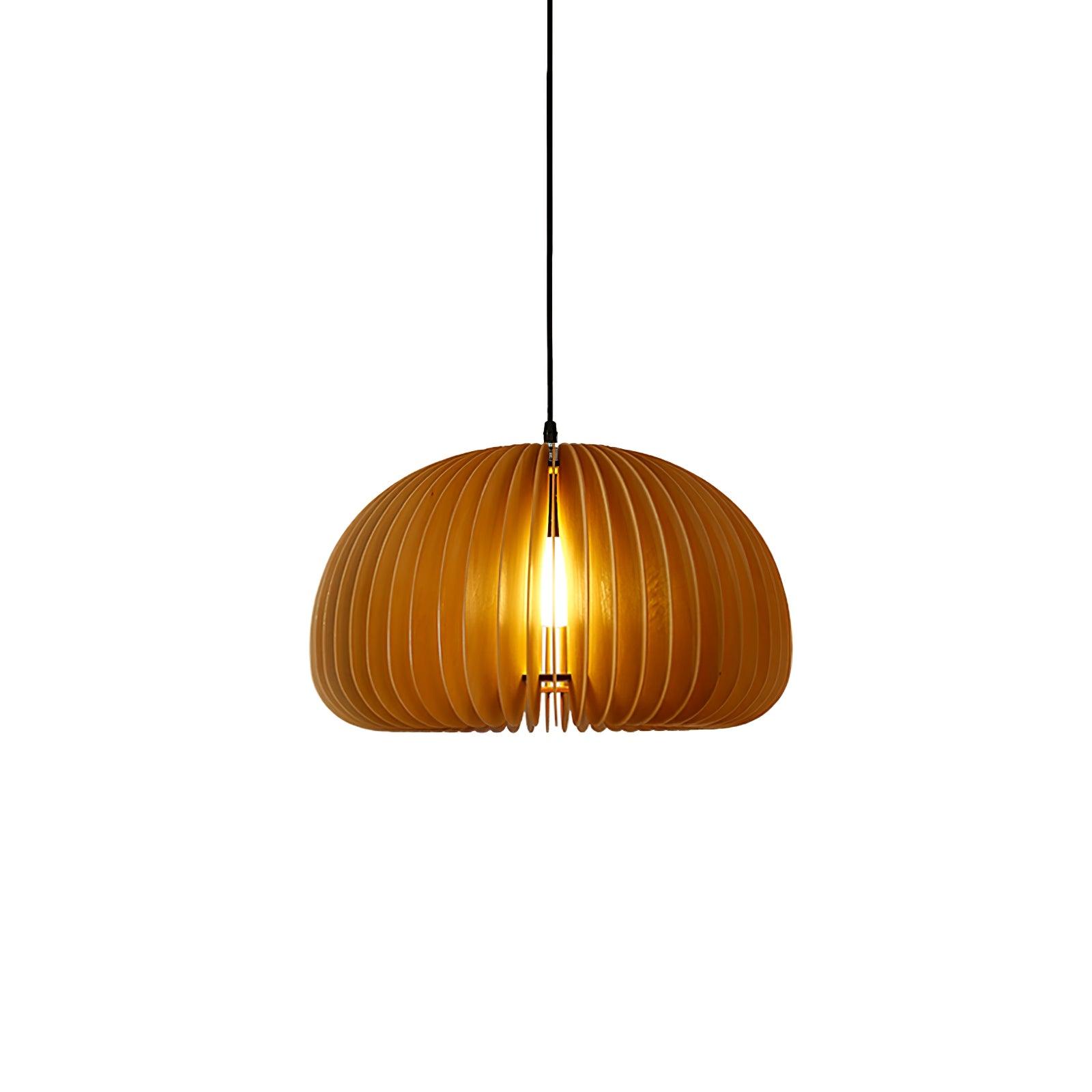 Jior Elegance Unique Orb Wooden Pendant Lamp-Neutral Decor