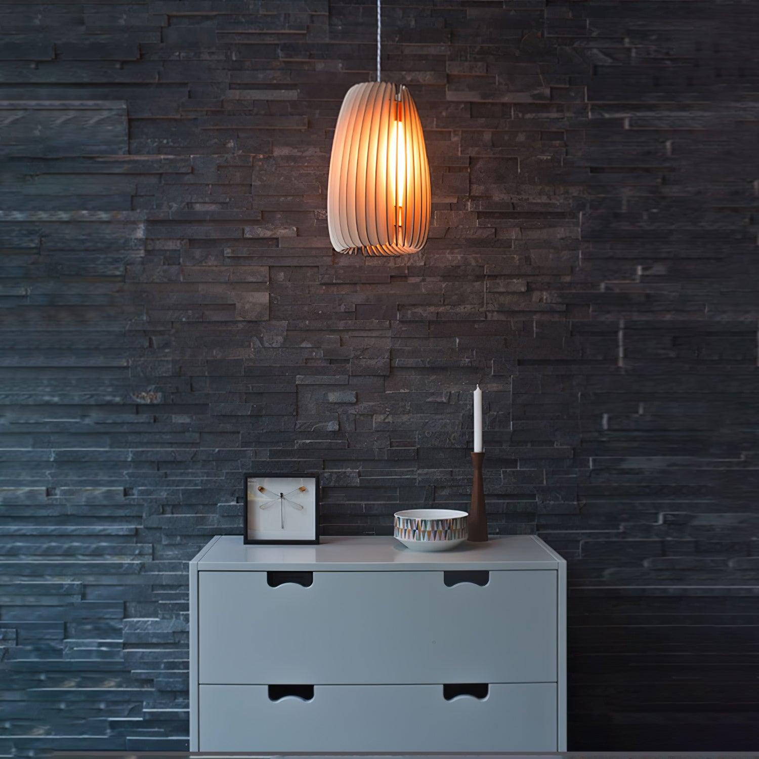 Jior Elegance Unique Orb Wooden Pendant Lamp-Neutral Decor