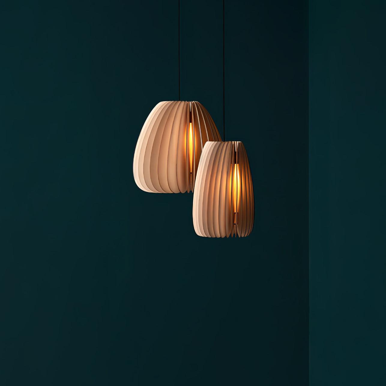 Jior Elegance Unique Orb Wooden Pendant Lamp-Neutral Decor