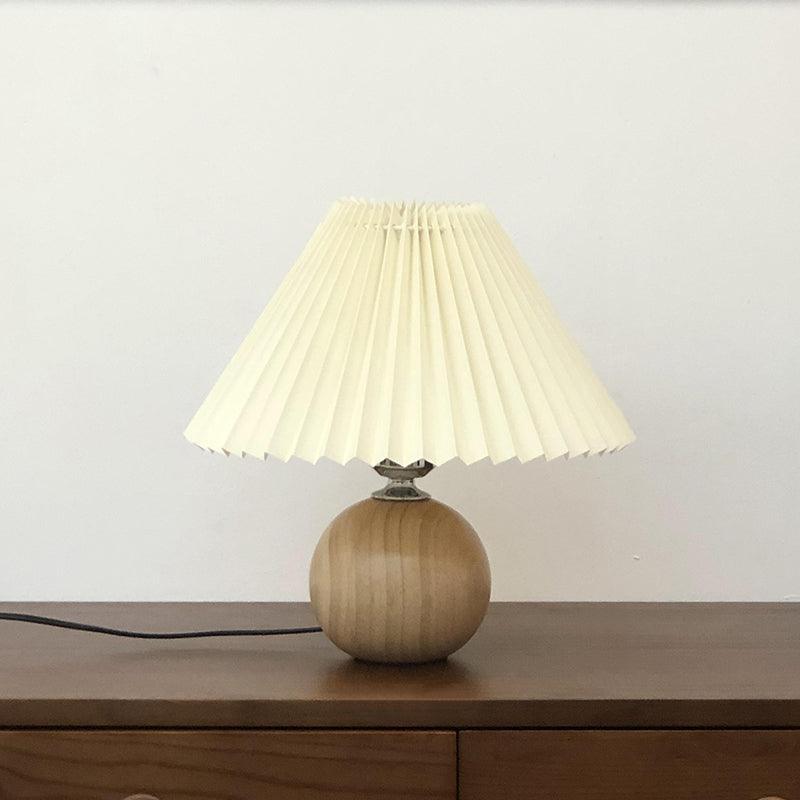 Zesilon Wooden Ball Table Lamp-Neutral Decor