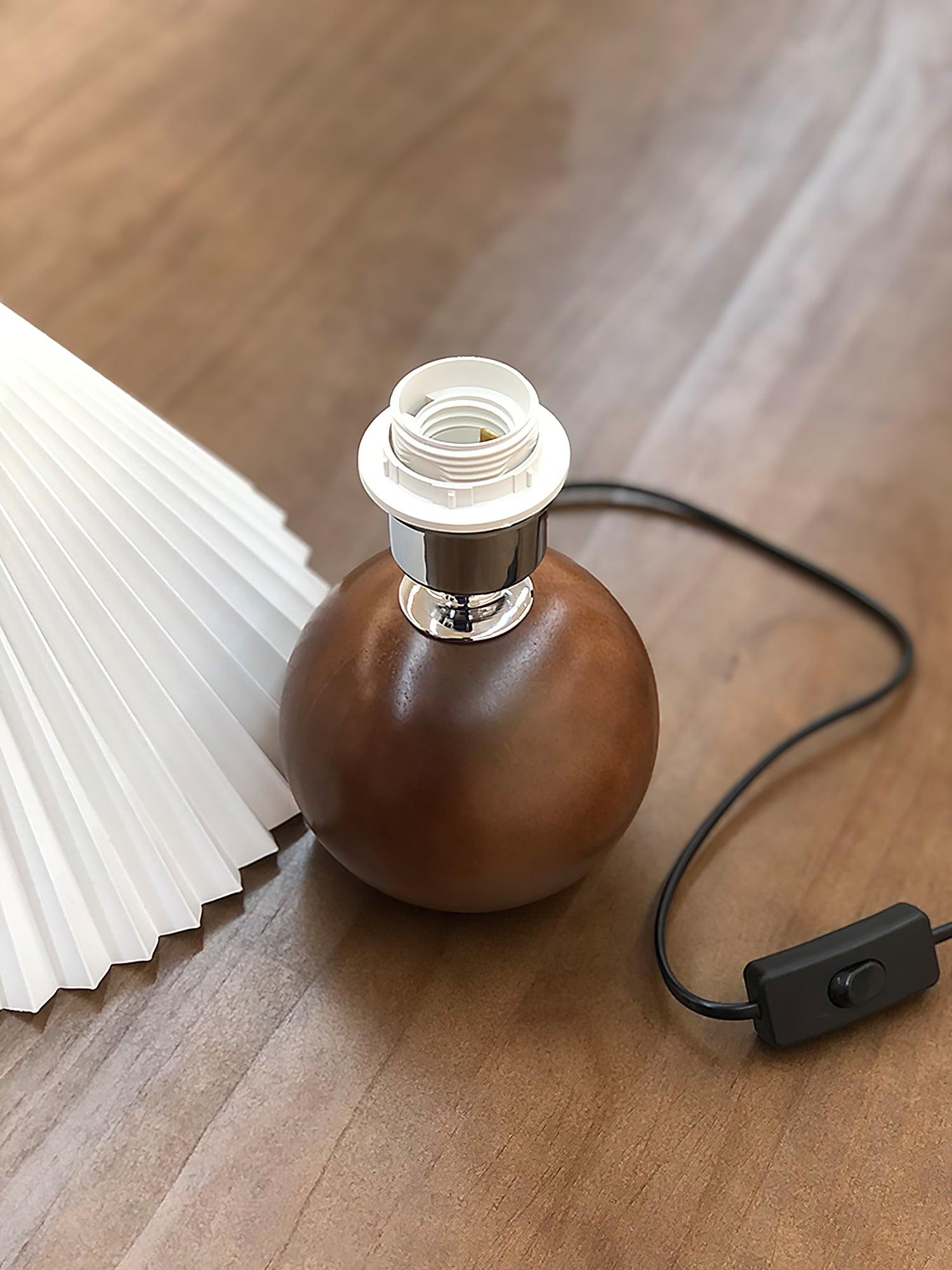 Zesilon Wooden Ball Table Lamp-Neutral Decor