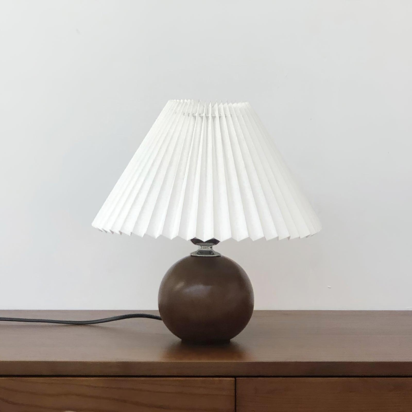 Zesilon Wooden Ball Table Lamp-Neutral Decor