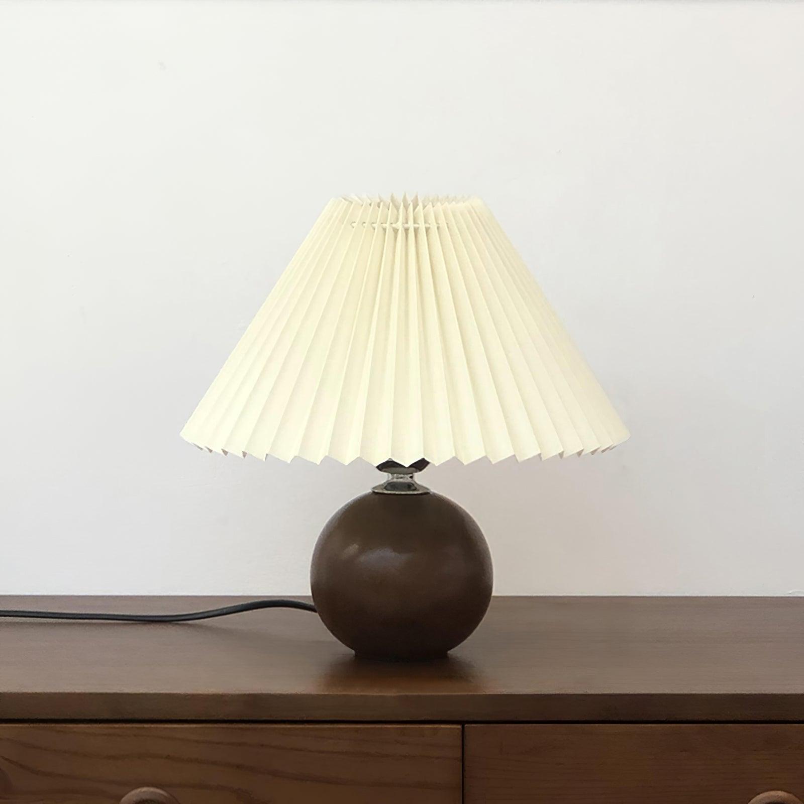 Zesilon Wooden Ball Table Lamp-Neutral Decor