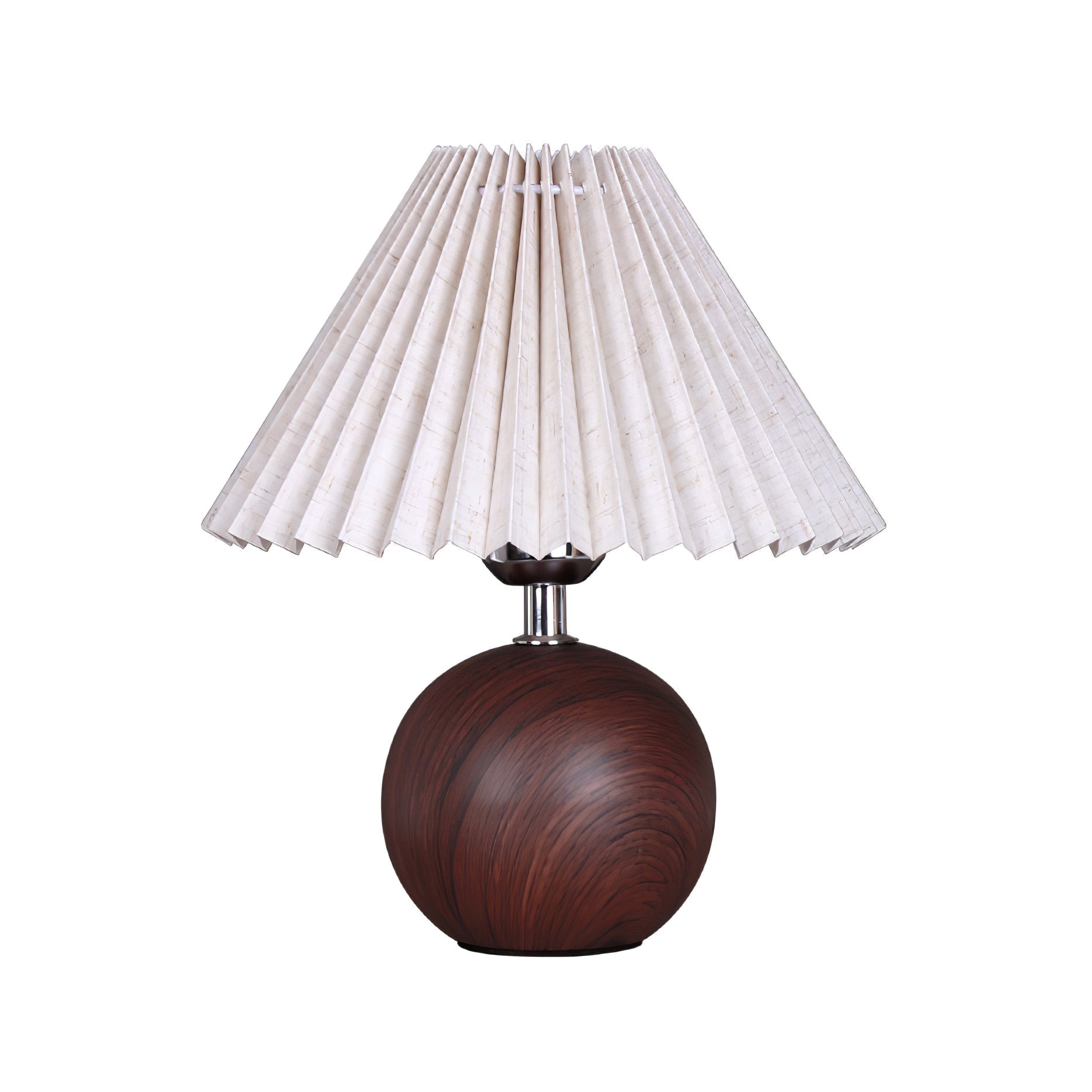 Zesilon Wooden Ball Table Lamp-Neutral Decor