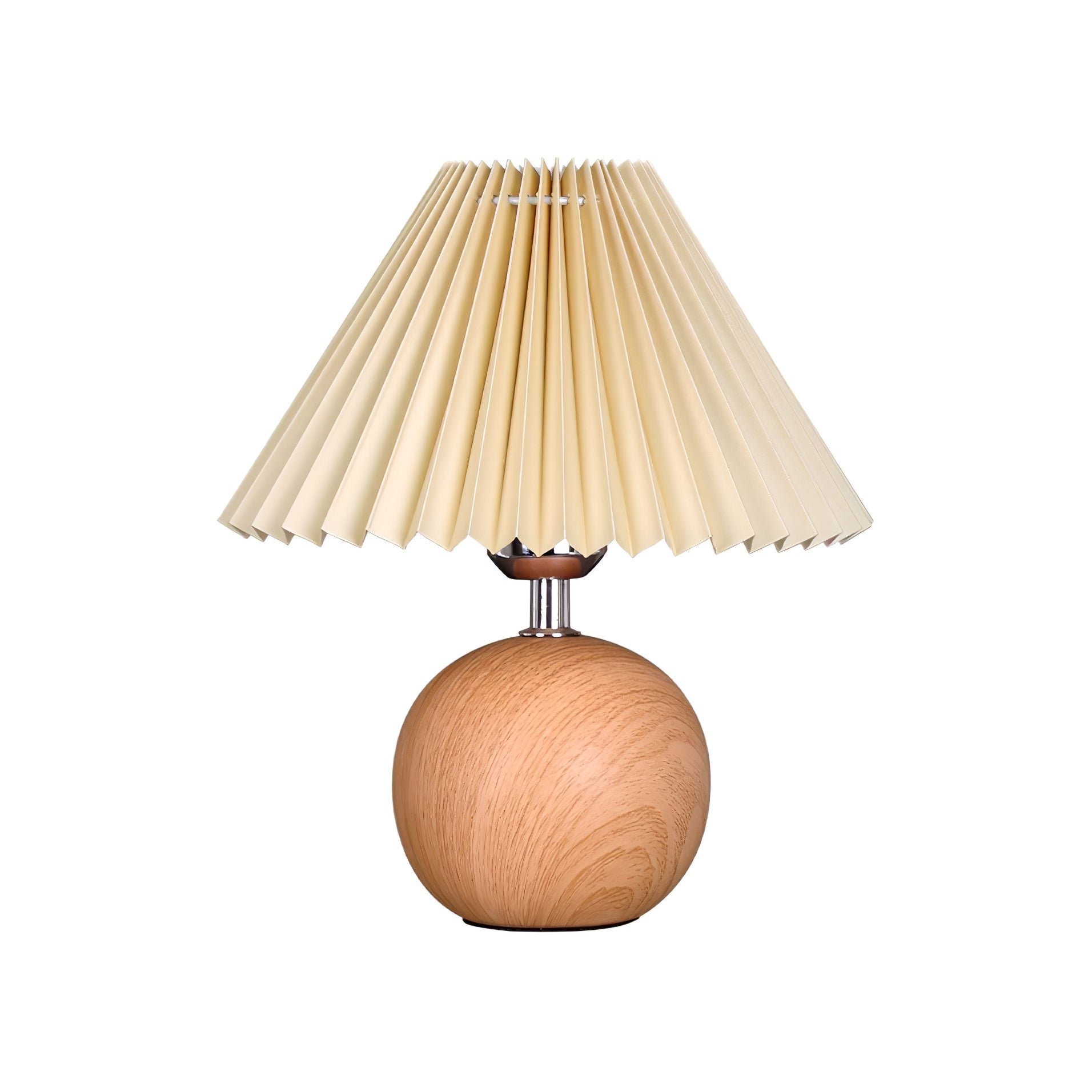 Zesilon Wooden Ball Table Lamp-Neutral Decor