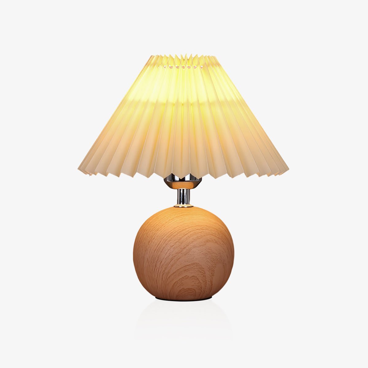Zesilon Wooden Ball Table Lamp-Neutral Decor