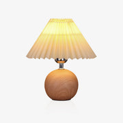 Zesilon Wooden Ball Table Lamp-Neutral Decor