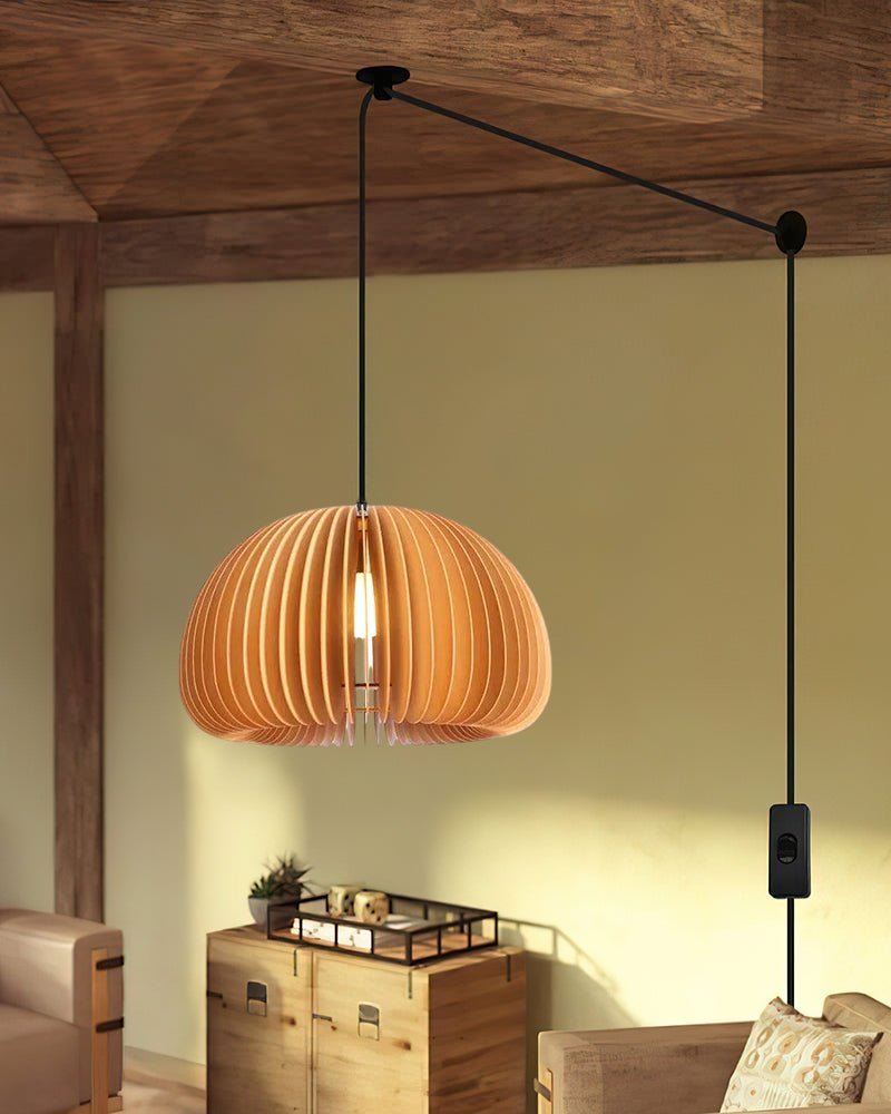 Enoris Wood Retro Pendant Lights-Neutral Decor