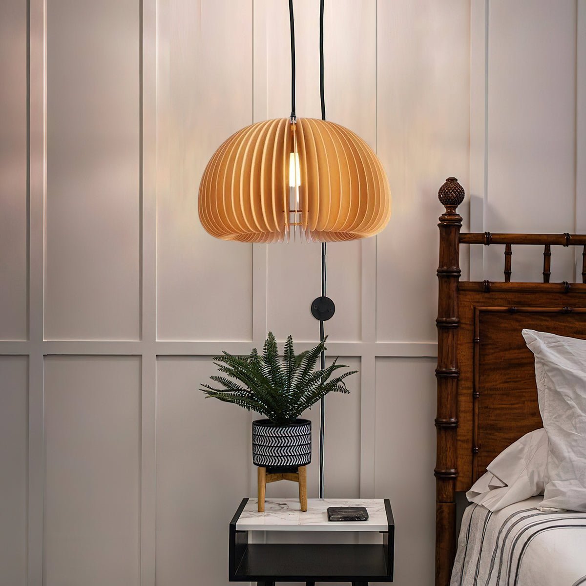 Enoris Wood Retro Pendant Lights-Neutral Decor