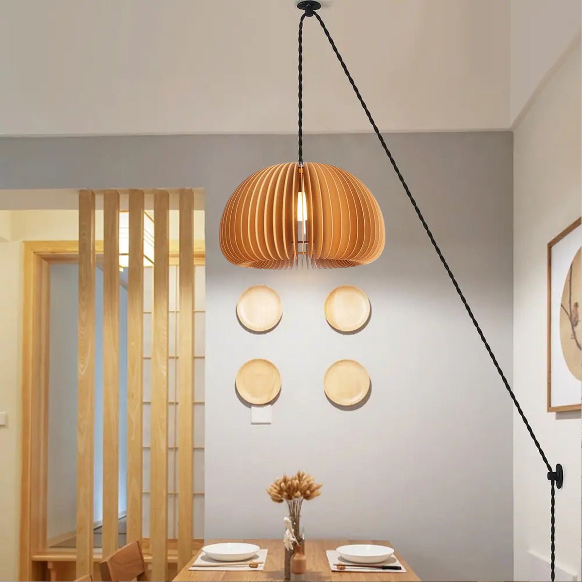 Enoris Wood Retro Pendant Lights-Neutral Decor