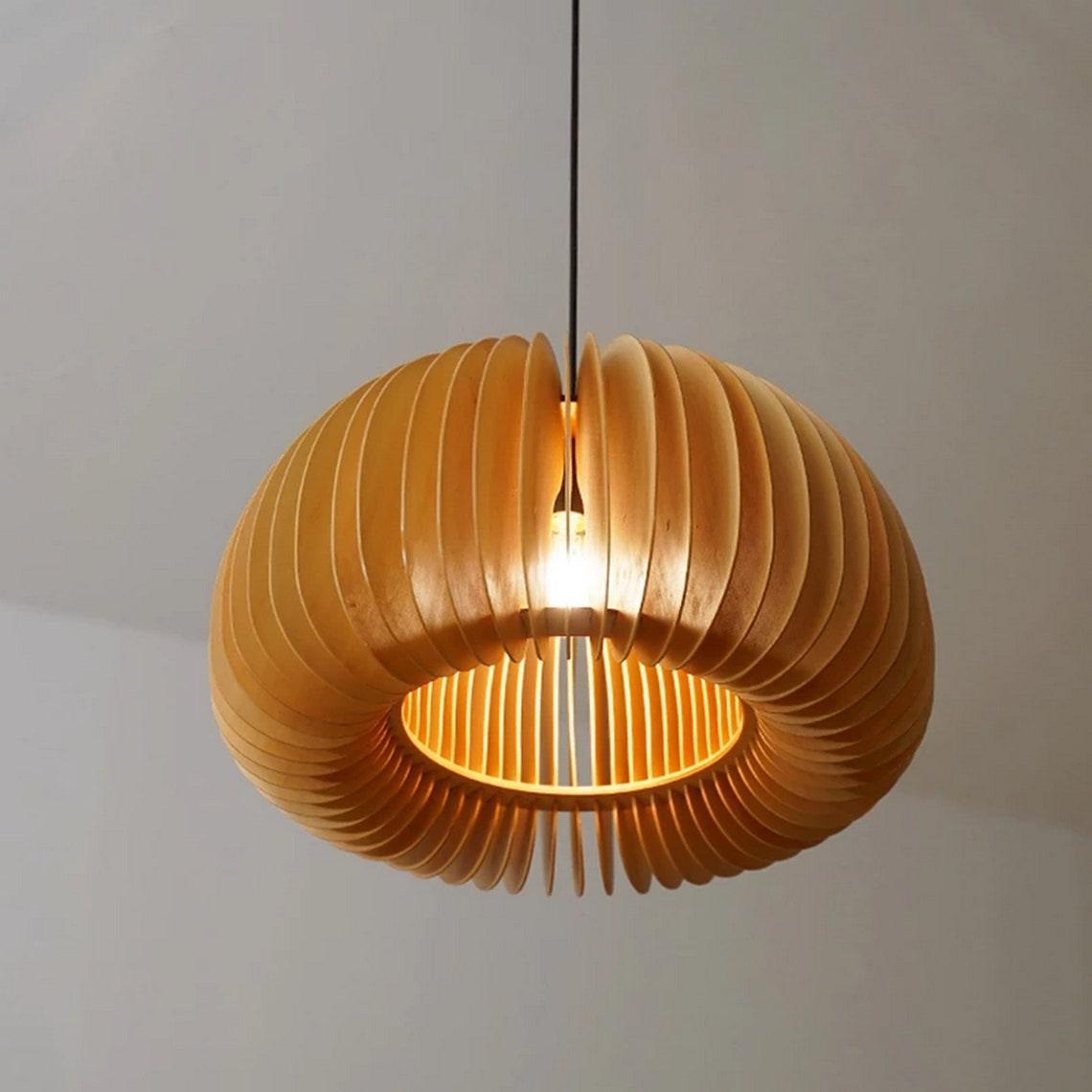 Enoris Wood Retro Pendant Lights-Neutral Decor
