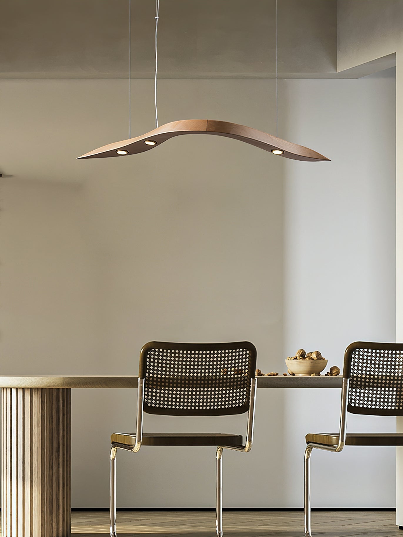 Queral Flow Minimalist Wood Pendant Lamp-Neutral Decor