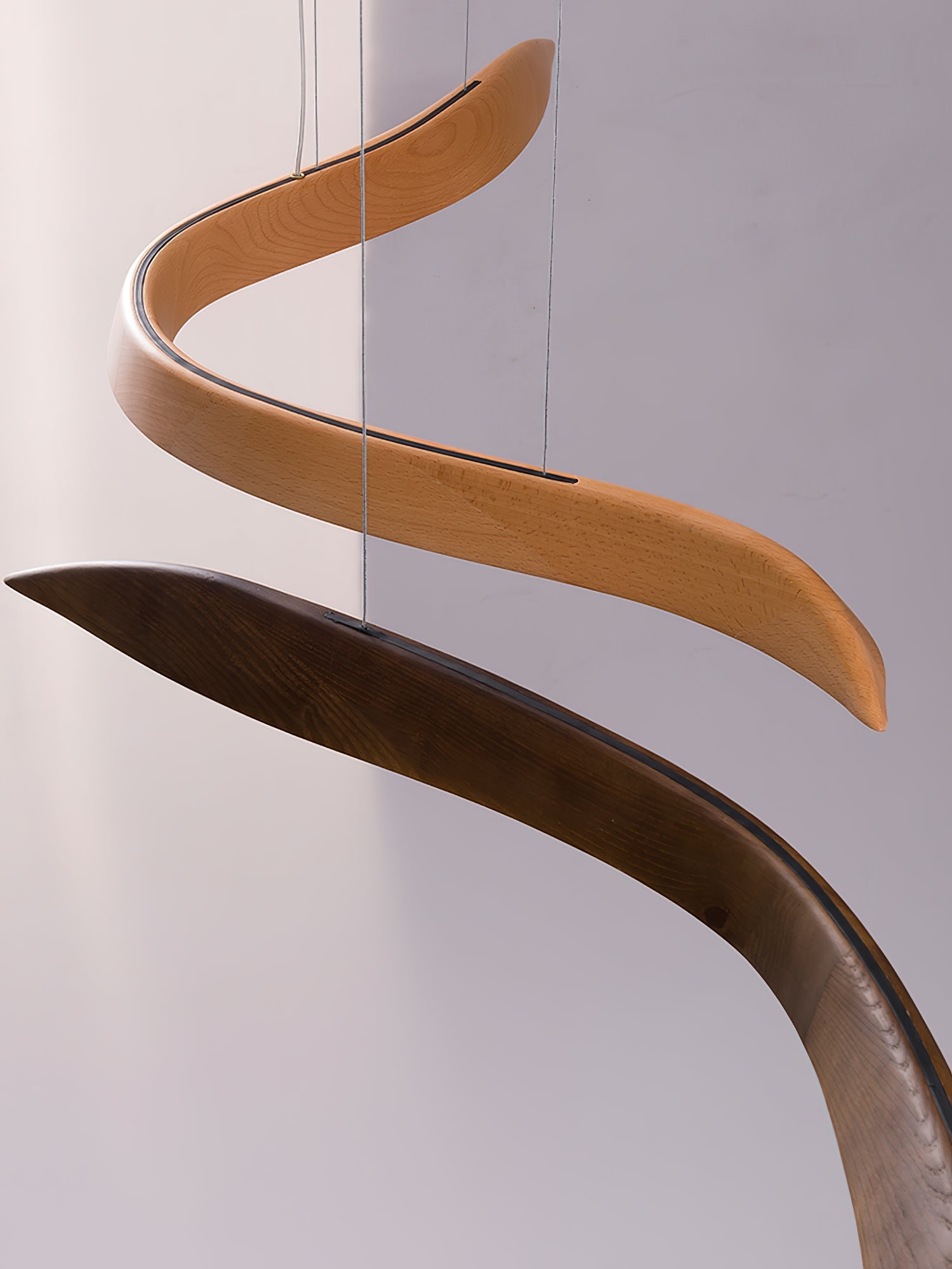 Queral Flow Minimalist Wood Pendant Lamp-Neutral Decor