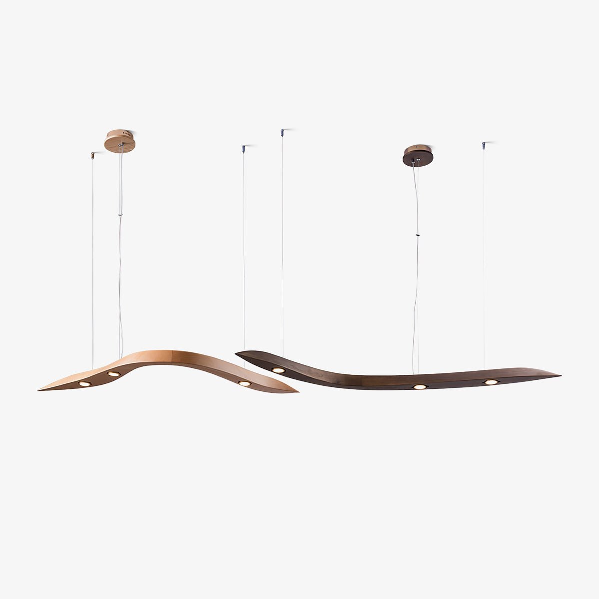 Queral Flow Minimalist Wood Pendant Lamp-Neutral Decor