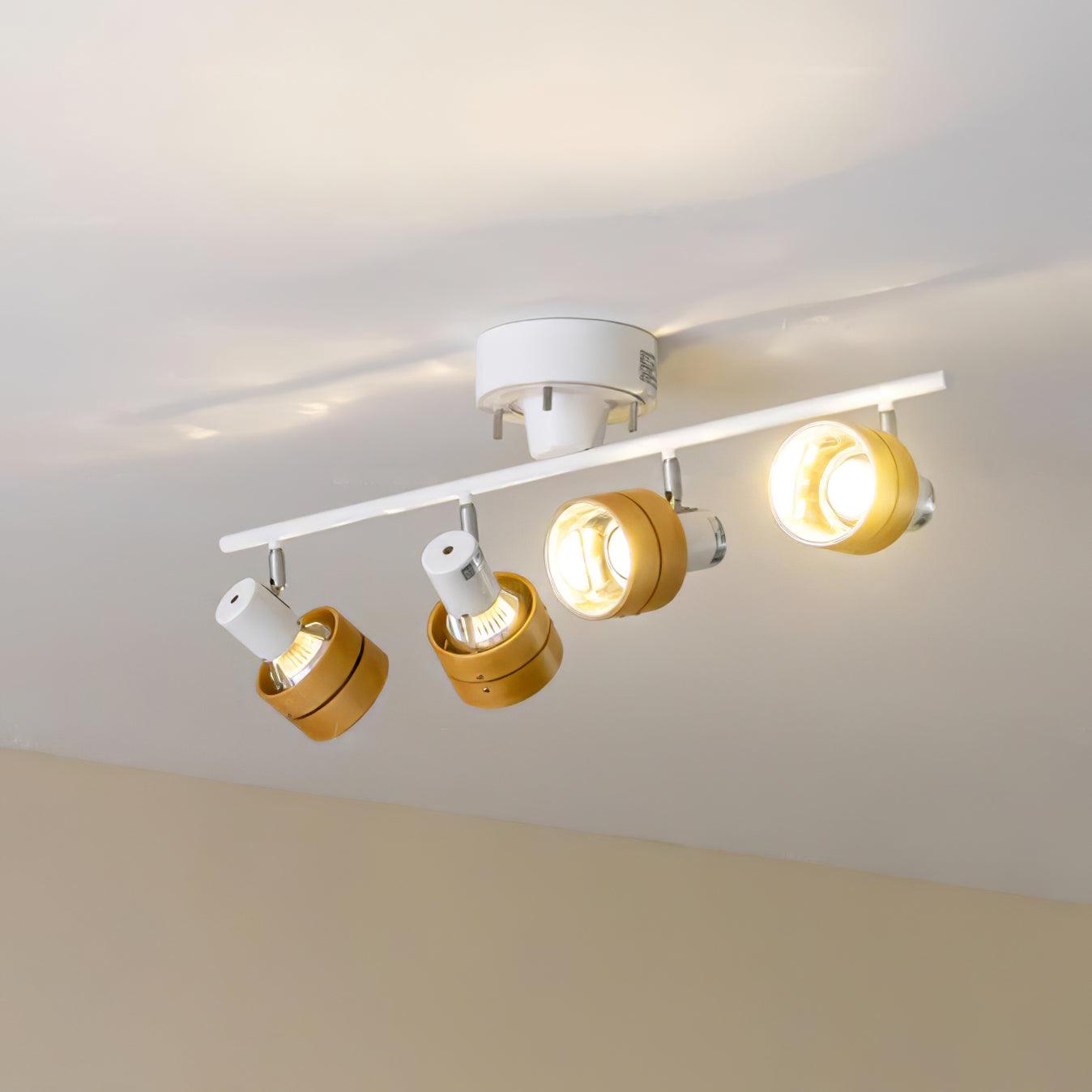 Elsorila Elegance Adjustable Spot Wooden Ceiling Lamp-Neutral Decor