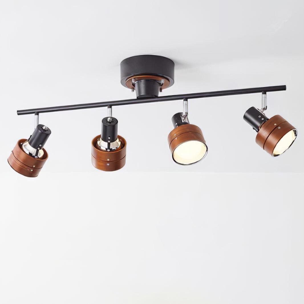 Elsorila Elegance Adjustable Spot Wooden Ceiling Lamp-Neutral Decor
