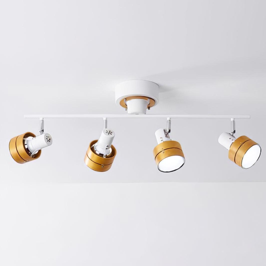 Elsorila Elegance Adjustable Spot Wooden Ceiling Lamp-Neutral Decor