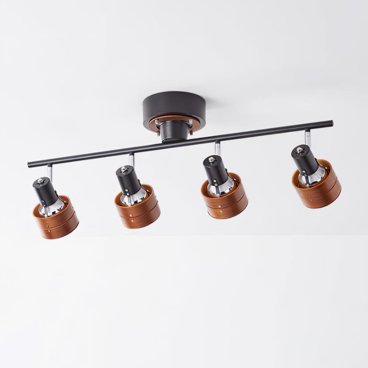 Elsorila Elegance Adjustable Spot Wooden Ceiling Lamp-Neutral Decor
