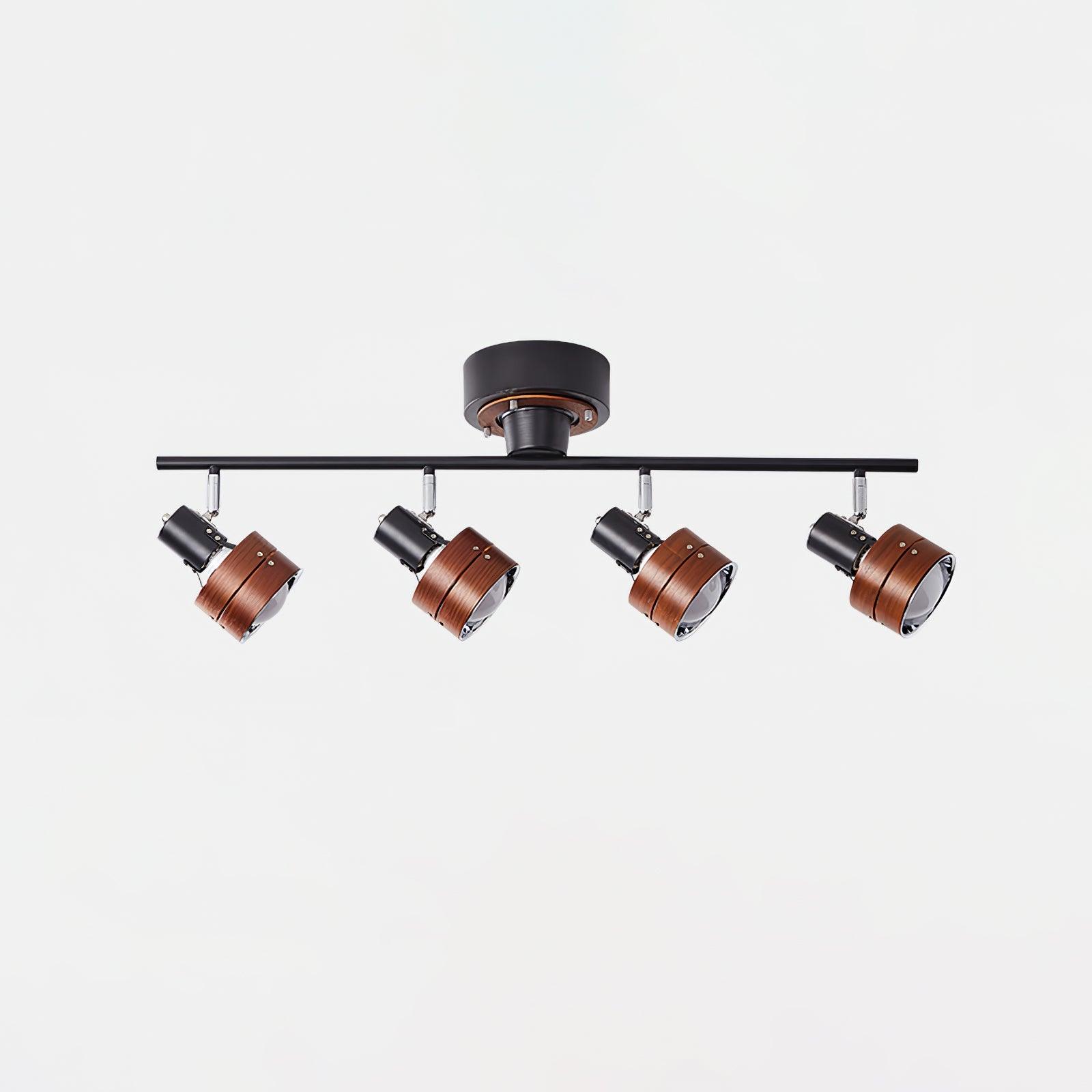 Elsorila Elegance Adjustable Spot Wooden Ceiling Lamp-Neutral Decor