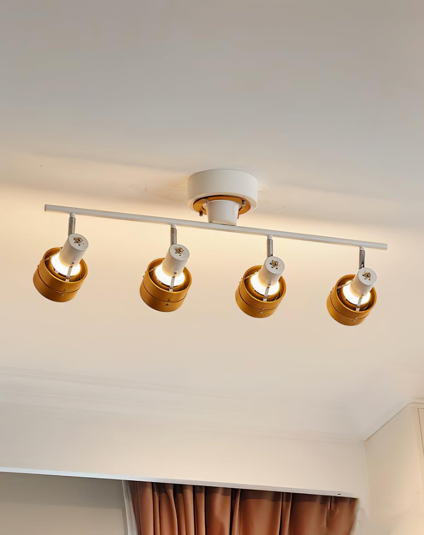 Elsorila Elegance Adjustable Spot Wooden Ceiling Lamp-Neutral Decor