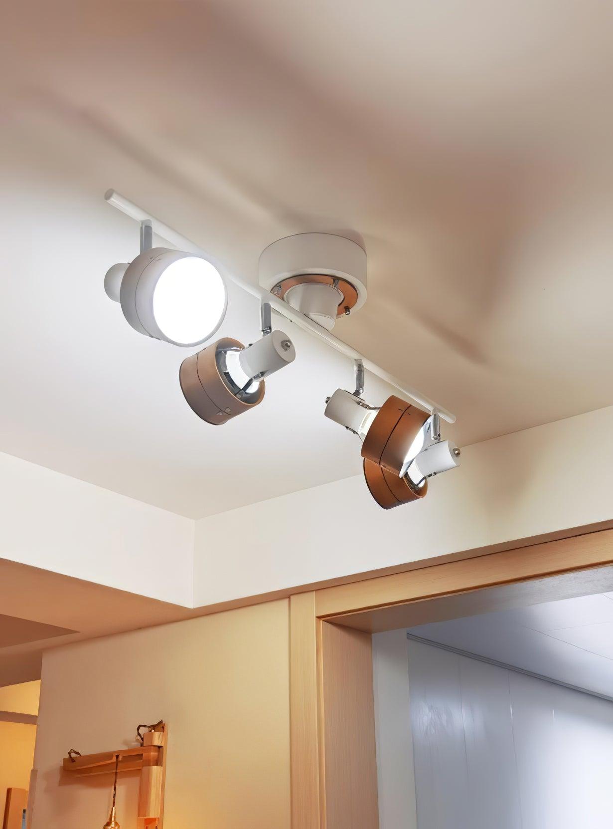 Elsorila Elegance Adjustable Spot Wooden Ceiling Lamp-Neutral Decor