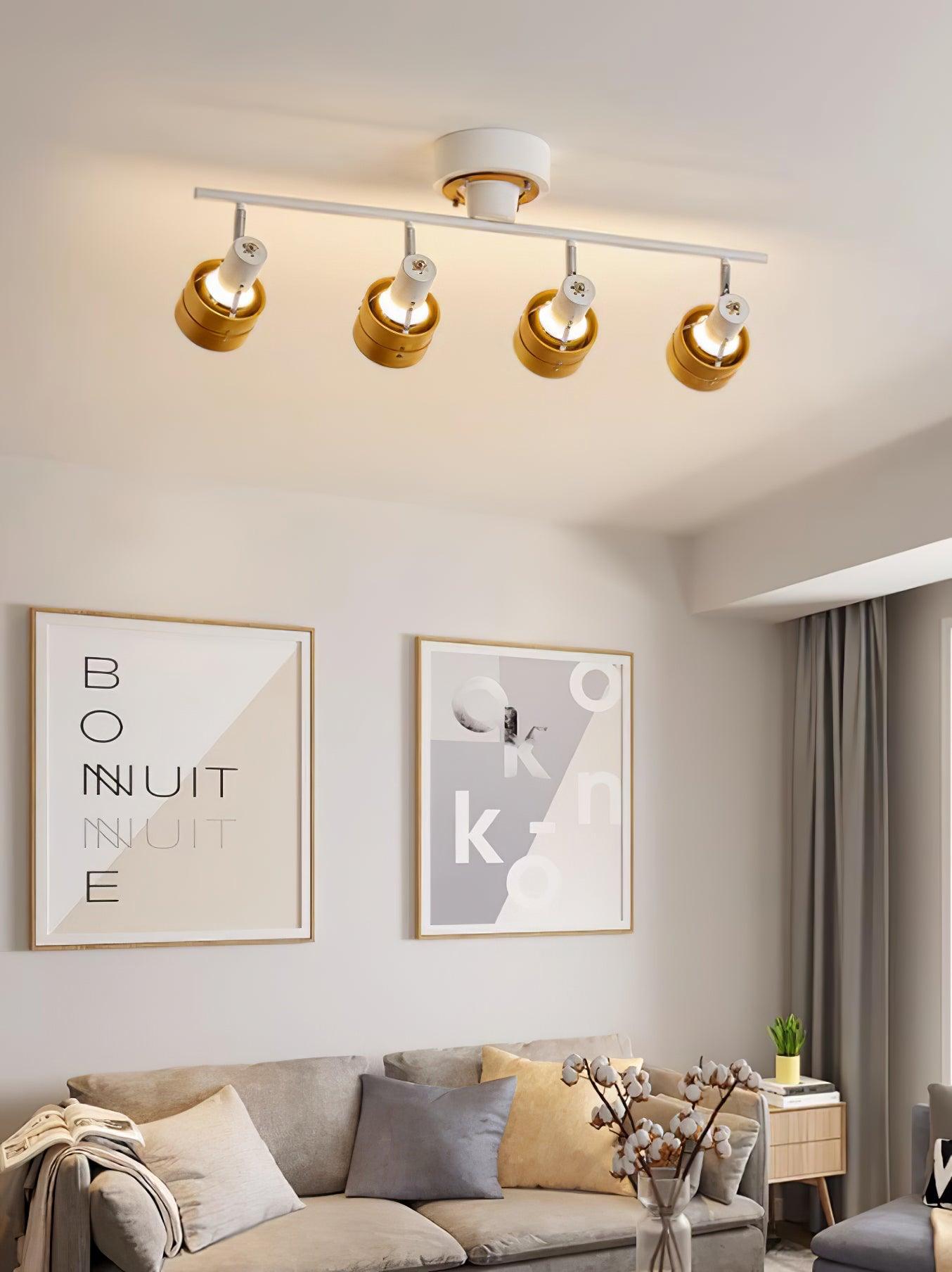 Elsorila Elegance Adjustable Spot Wooden Ceiling Lamp-Neutral Decor