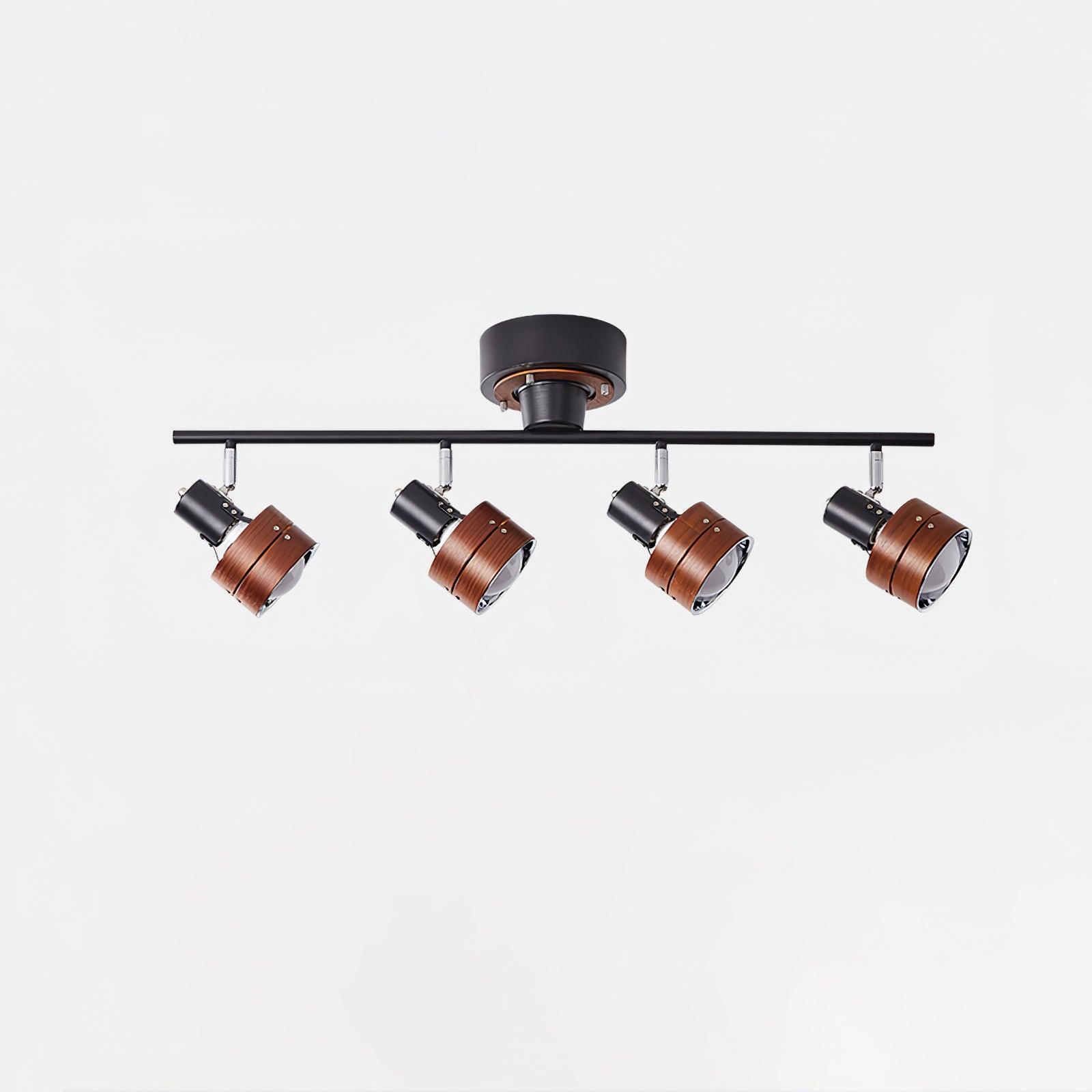 Elsorila Elegance Adjustable Spot Wooden Ceiling Lamp-Neutral Decor