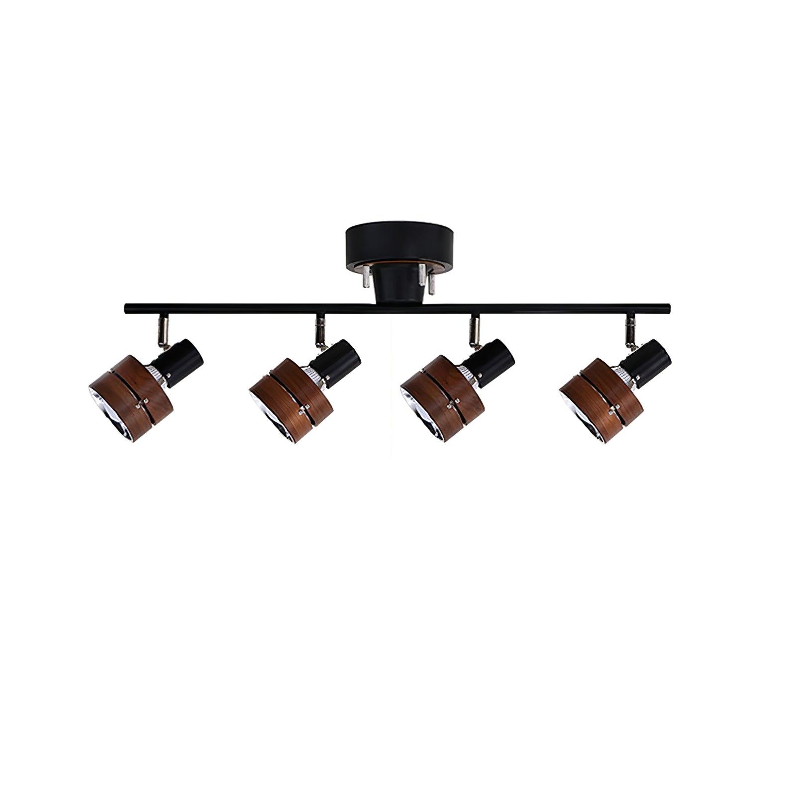 Elsorila Elegance Adjustable Spot Wooden Ceiling Lamp-Neutral Decor