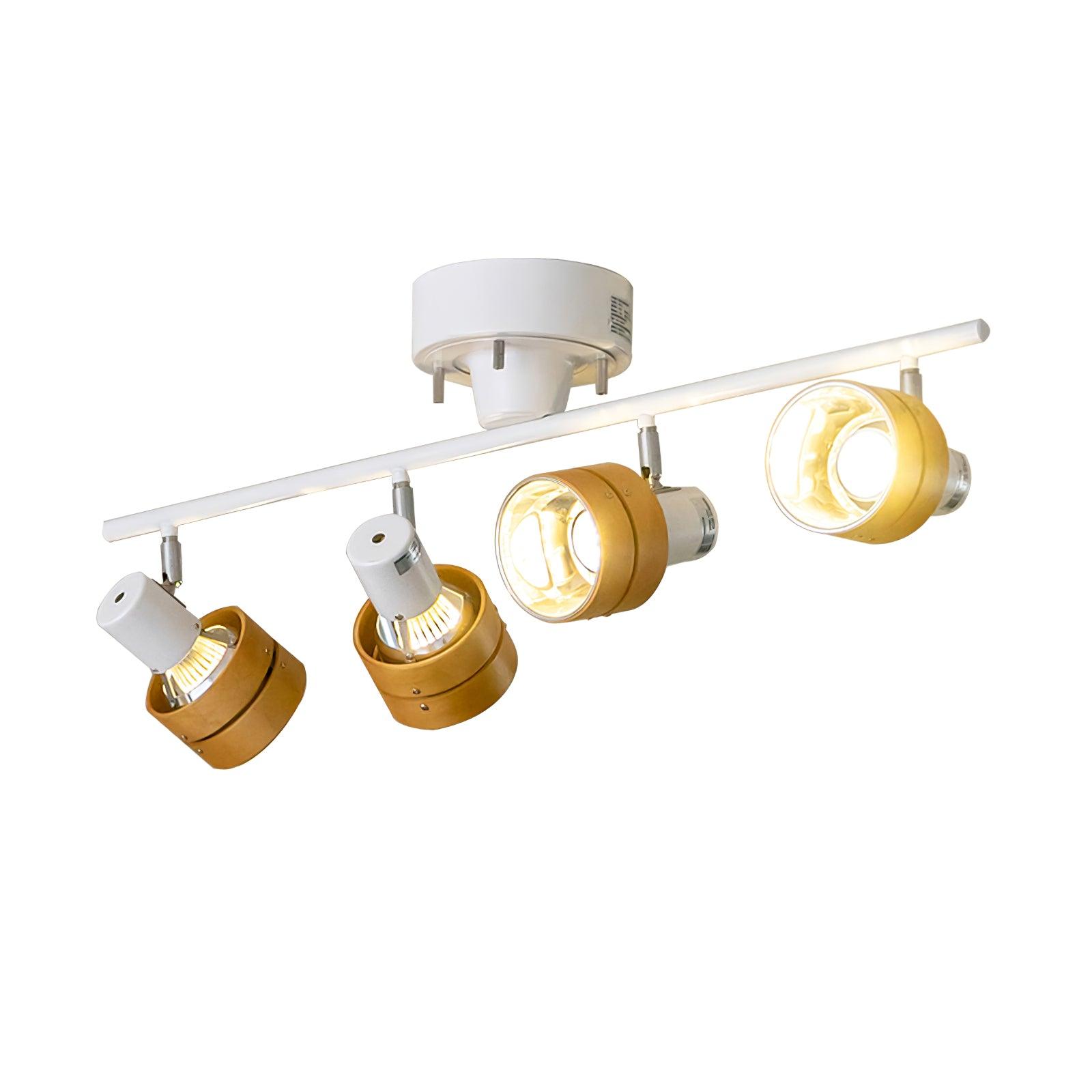 Elsorila Elegance Adjustable Spot Wooden Ceiling Lamp-Neutral Decor