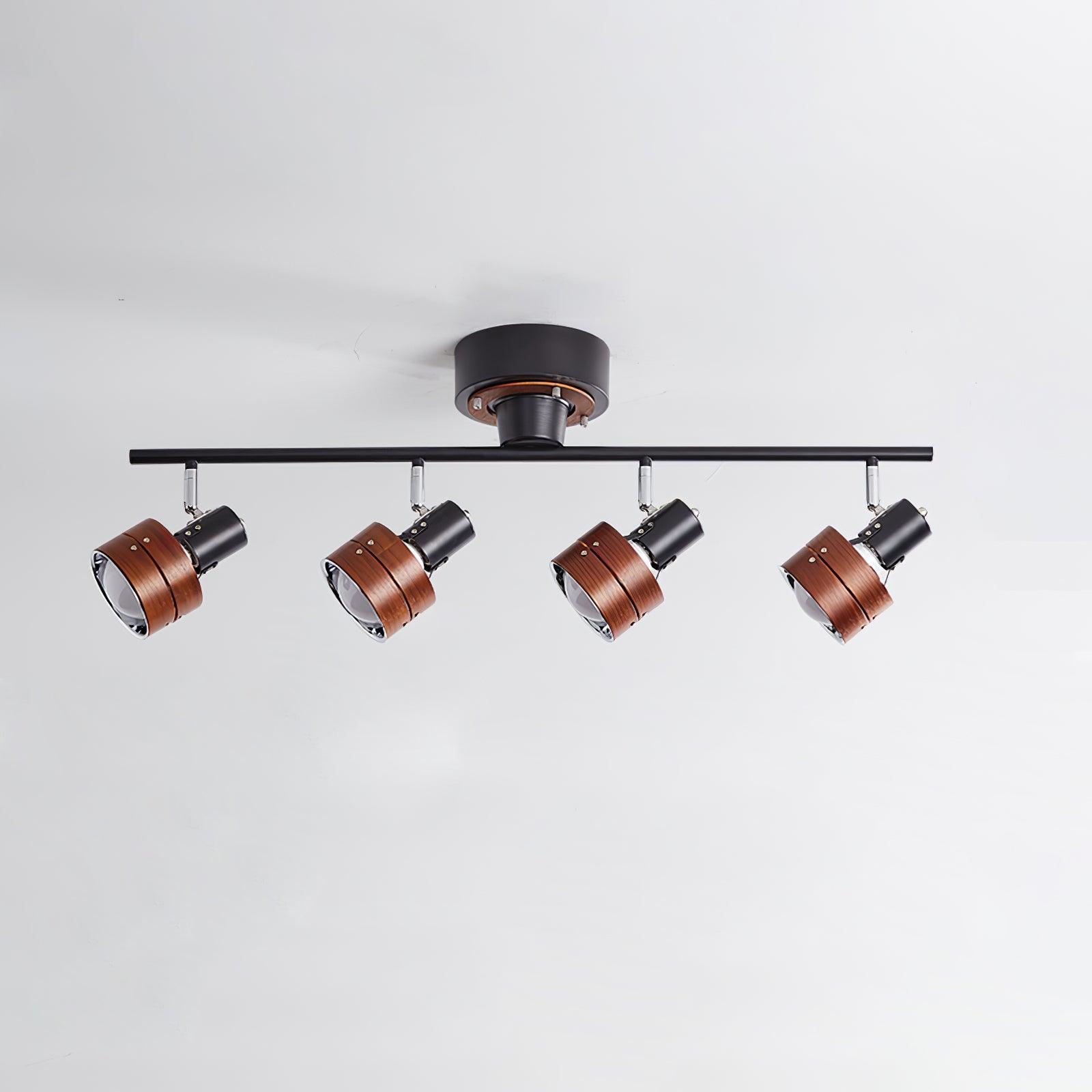 Elsorila Elegance Adjustable Spot Wooden Ceiling Lamp-Neutral Decor