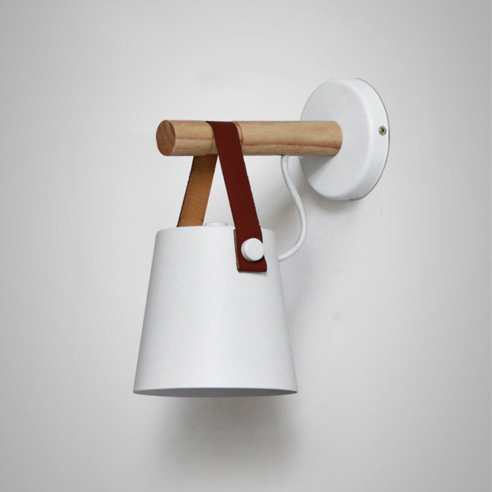 Virixon Wood Leather Wall Lamp-Neutral Decor