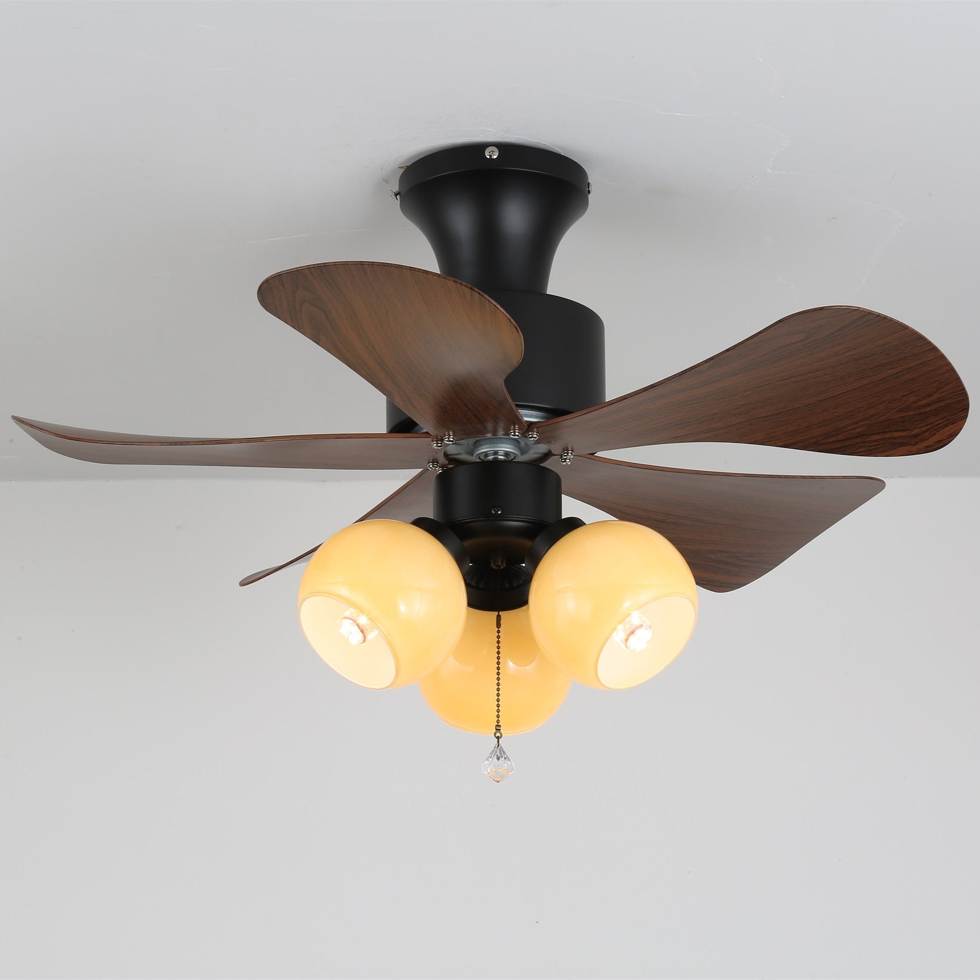 Lunara Vintage Wood Ceiling Fan Light-Neutral Decor
