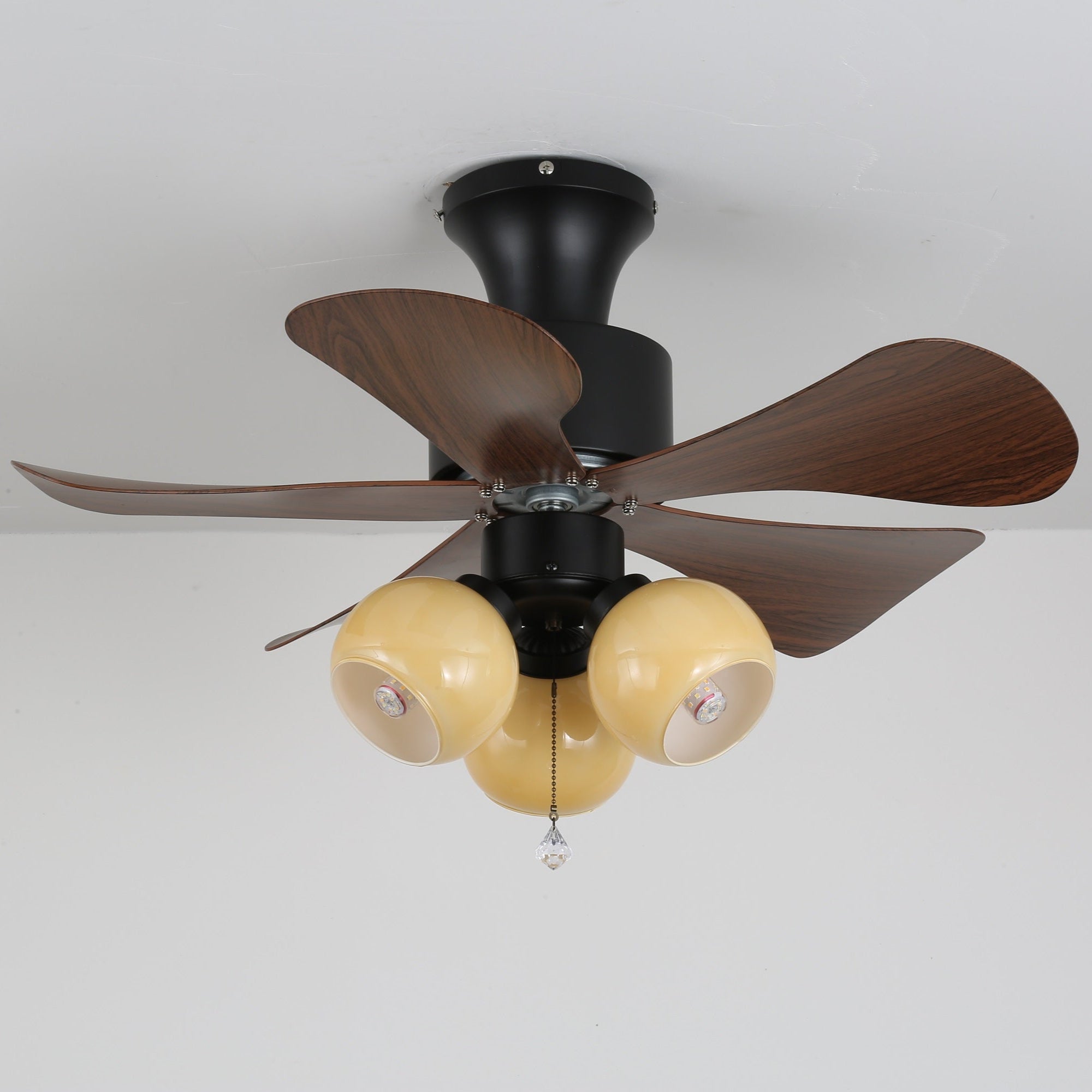 Lunara Vintage Wood Ceiling Fan Light-Neutral Decor