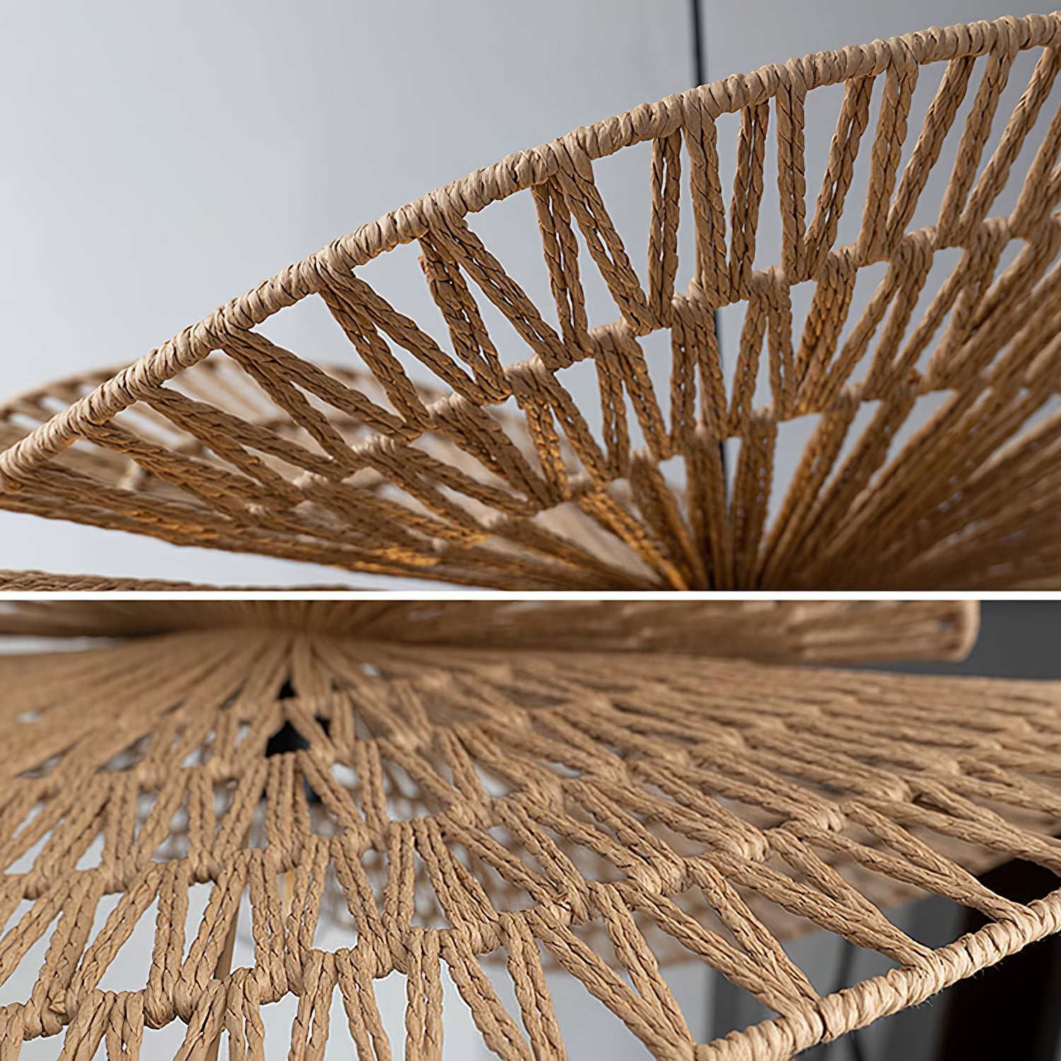 Denvir Hemp Rope Traditional Pendant Light-Neutral Decor
