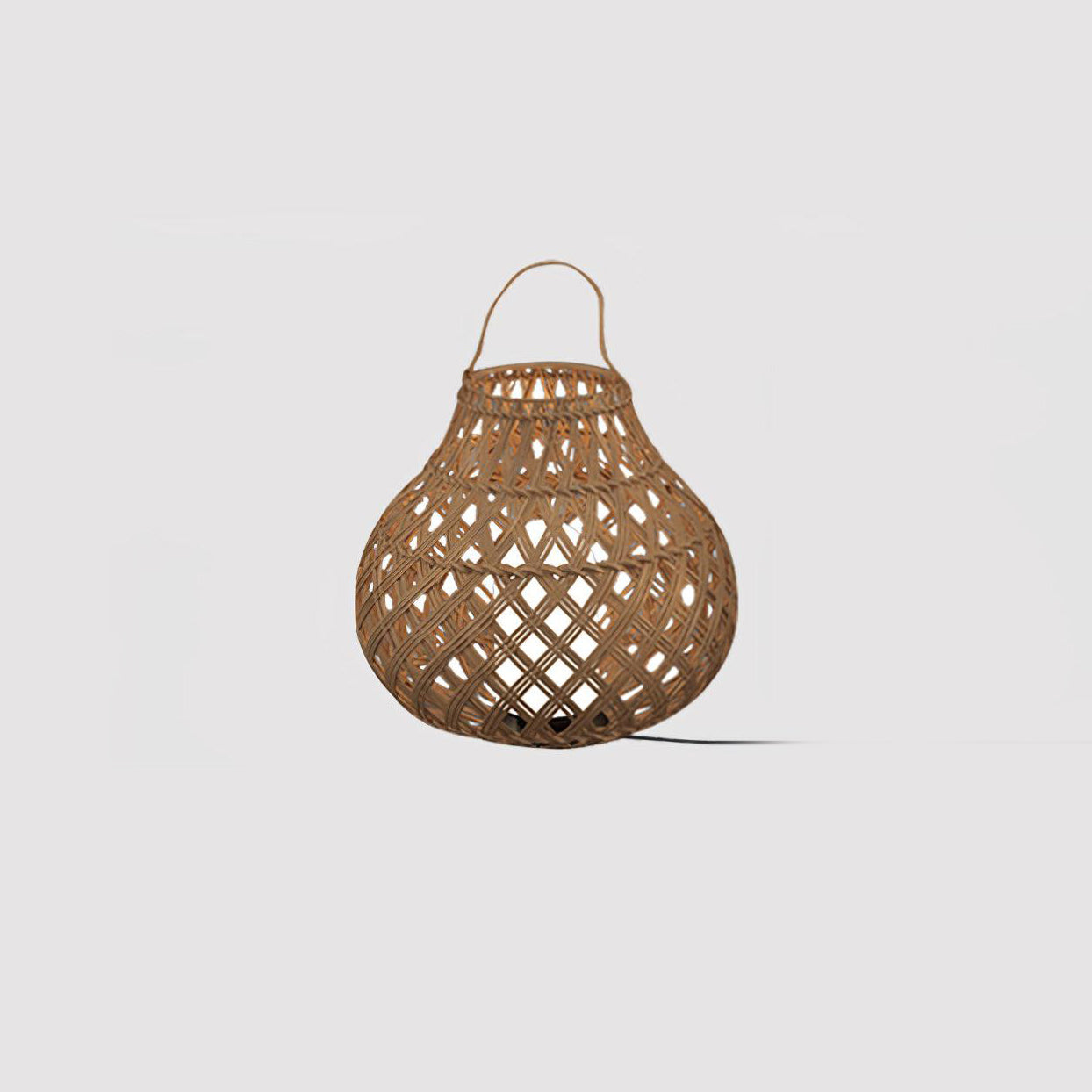 Isenor Woven Sphere Lantern Outdoor Lamp-Neutral Decor