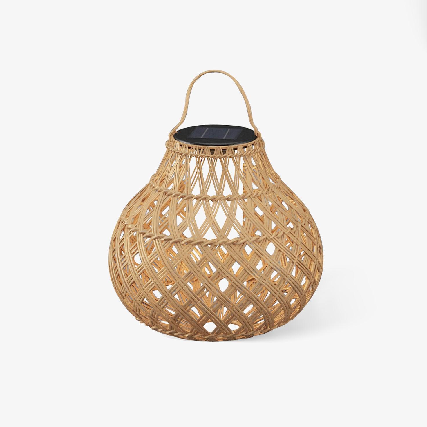 Isenor Woven Sphere Lantern Outdoor Lamp-Neutral Decor