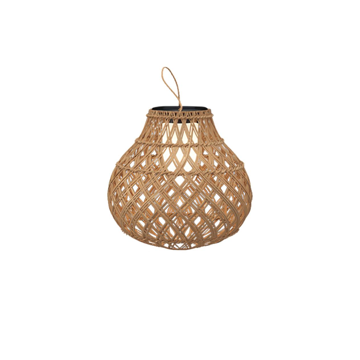 Isenor Woven Sphere Lantern Outdoor Lamp-Neutral Decor