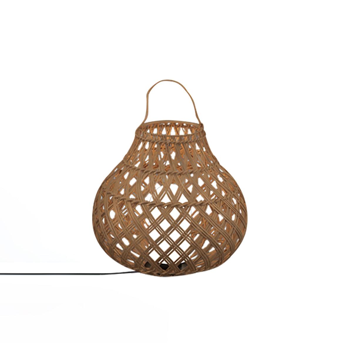 Isenor Woven Sphere Lantern Outdoor Lamp-Neutral Decor