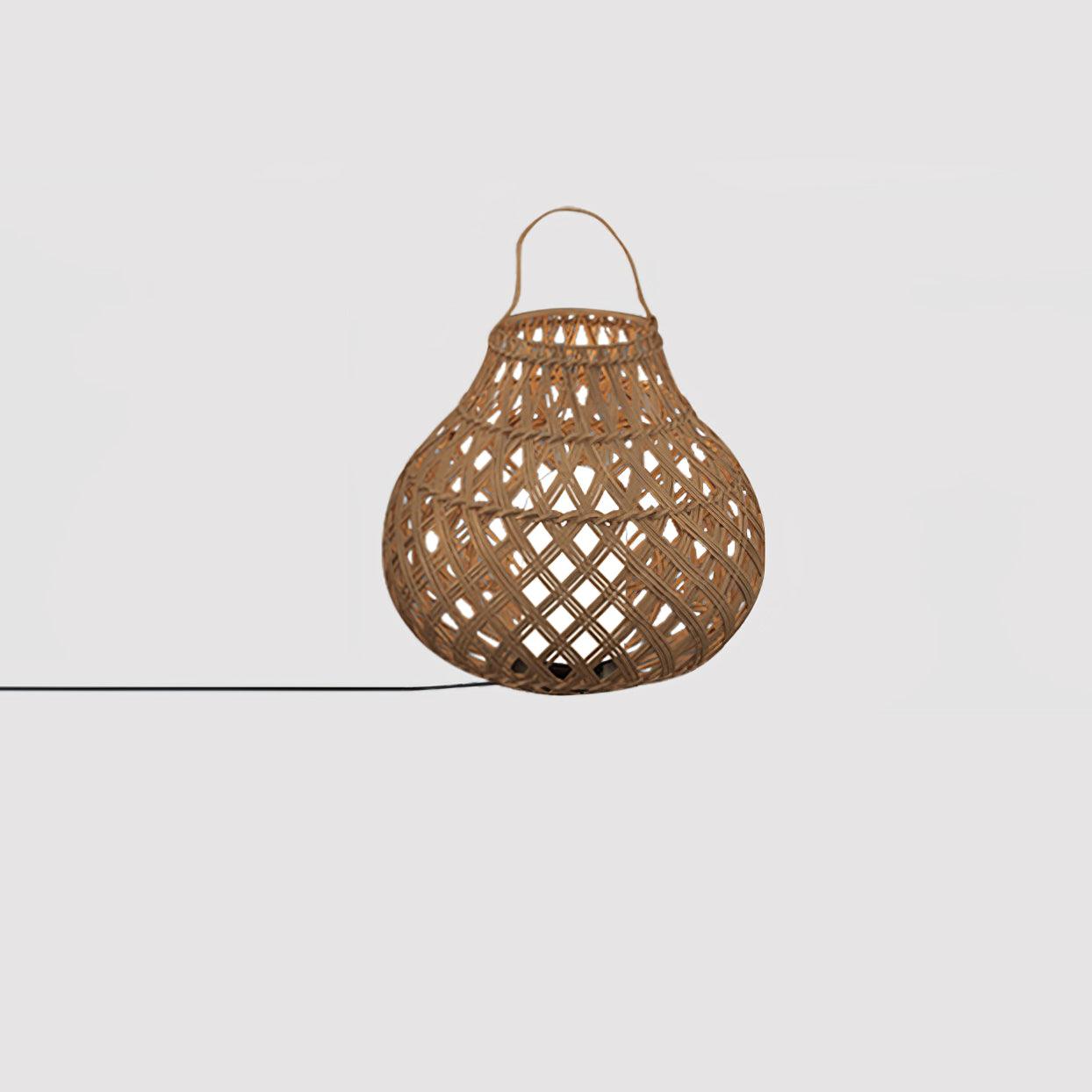 Isenor Woven Sphere Lantern Outdoor Lamp-Neutral Decor