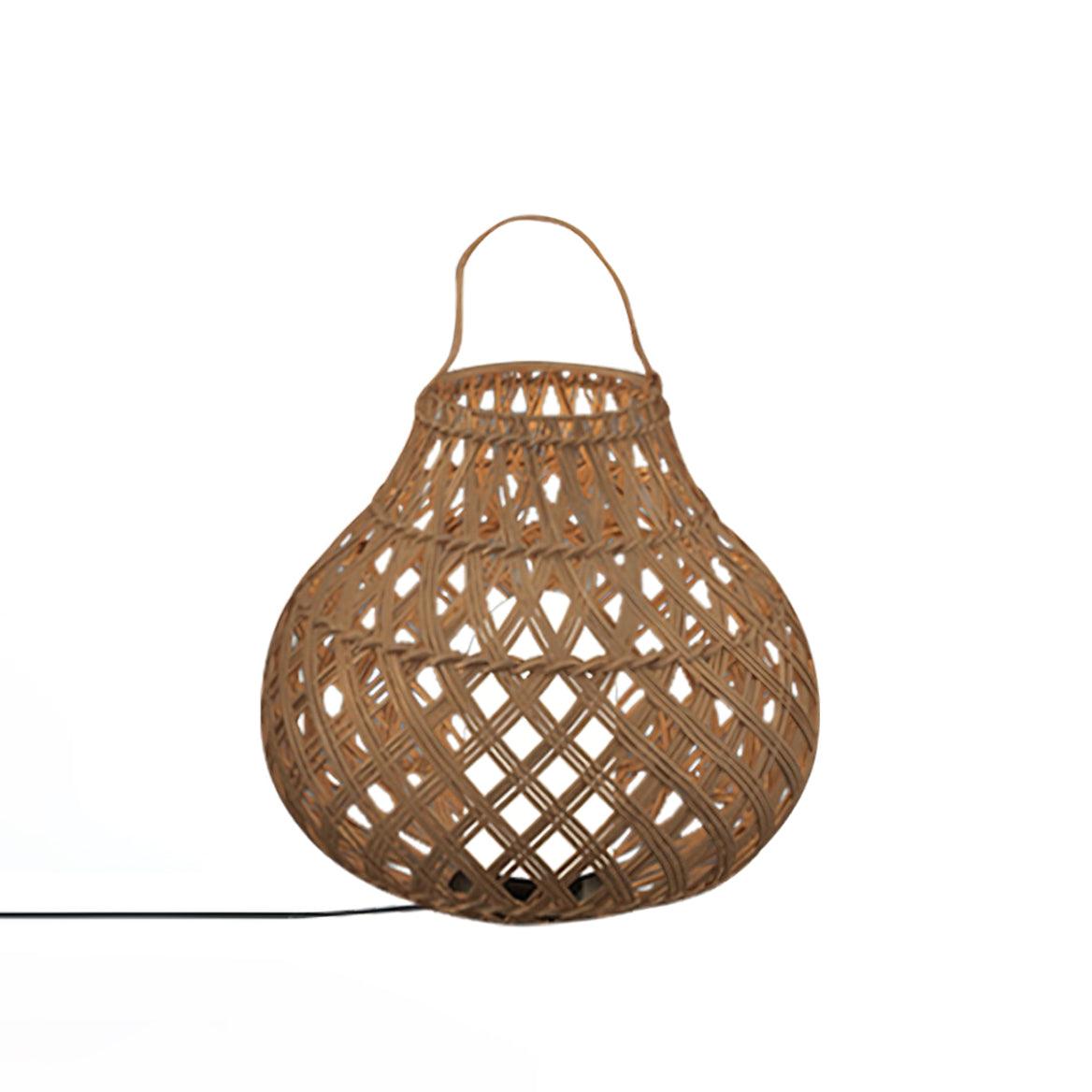 Isenor Woven Sphere Lantern Outdoor Lamp-Neutral Decor